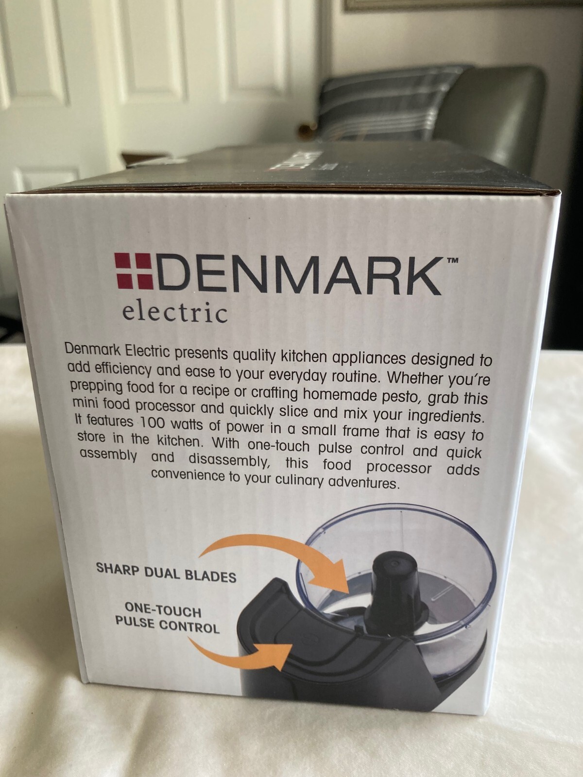 Denmark Electric 1.5-Cup Personal Food Chopper with One-Touch Pulse Control-New