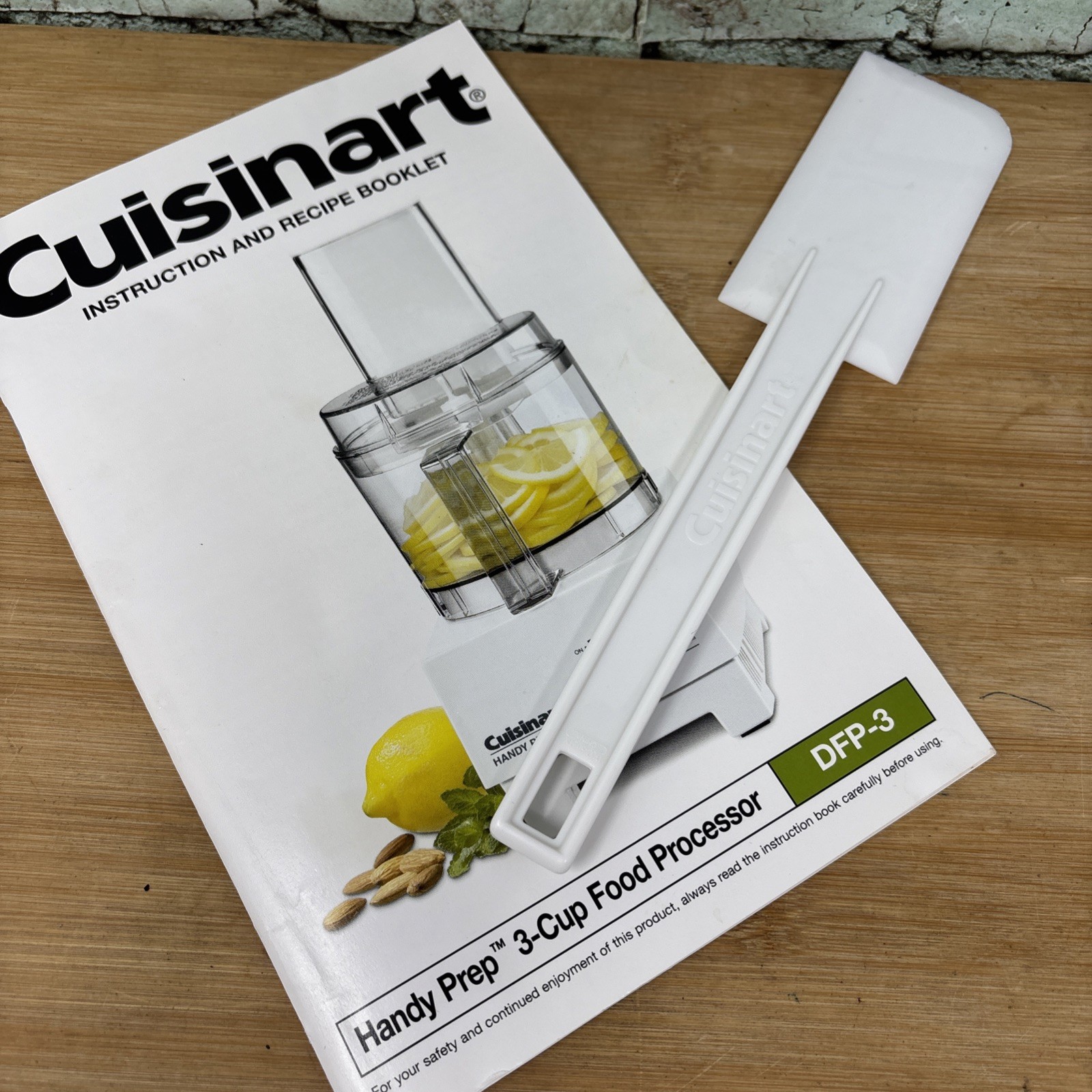Cuisinart Handy Prep Food Processor DFP-3 Replacement Manual And Food Scraper