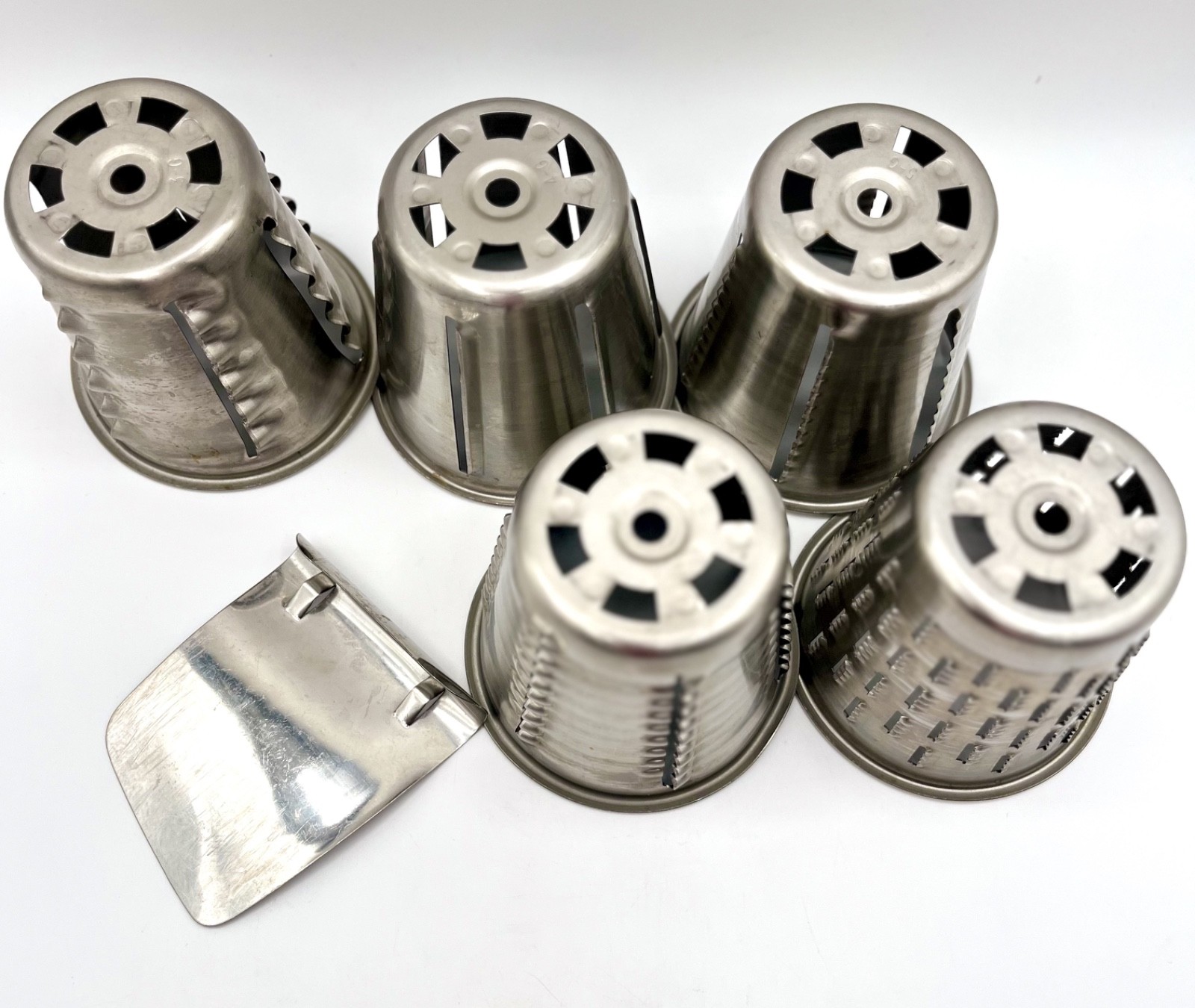 Stainless Steel Replacement Cones Set 5 Food Processor Slicer, Shredder, Grater