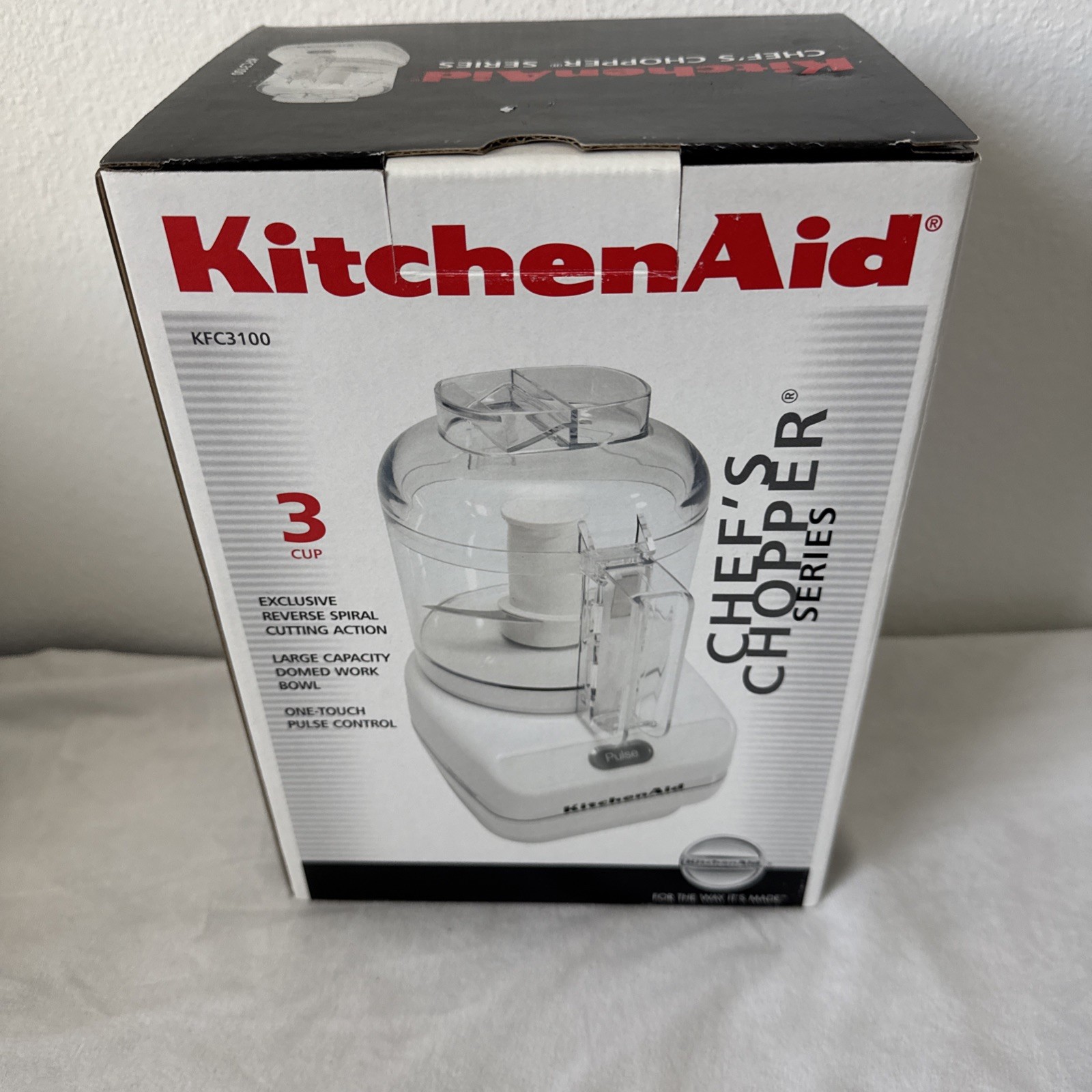KitchenAid Chef s Chopper KFC3100WH2 3 Cups Food Processor