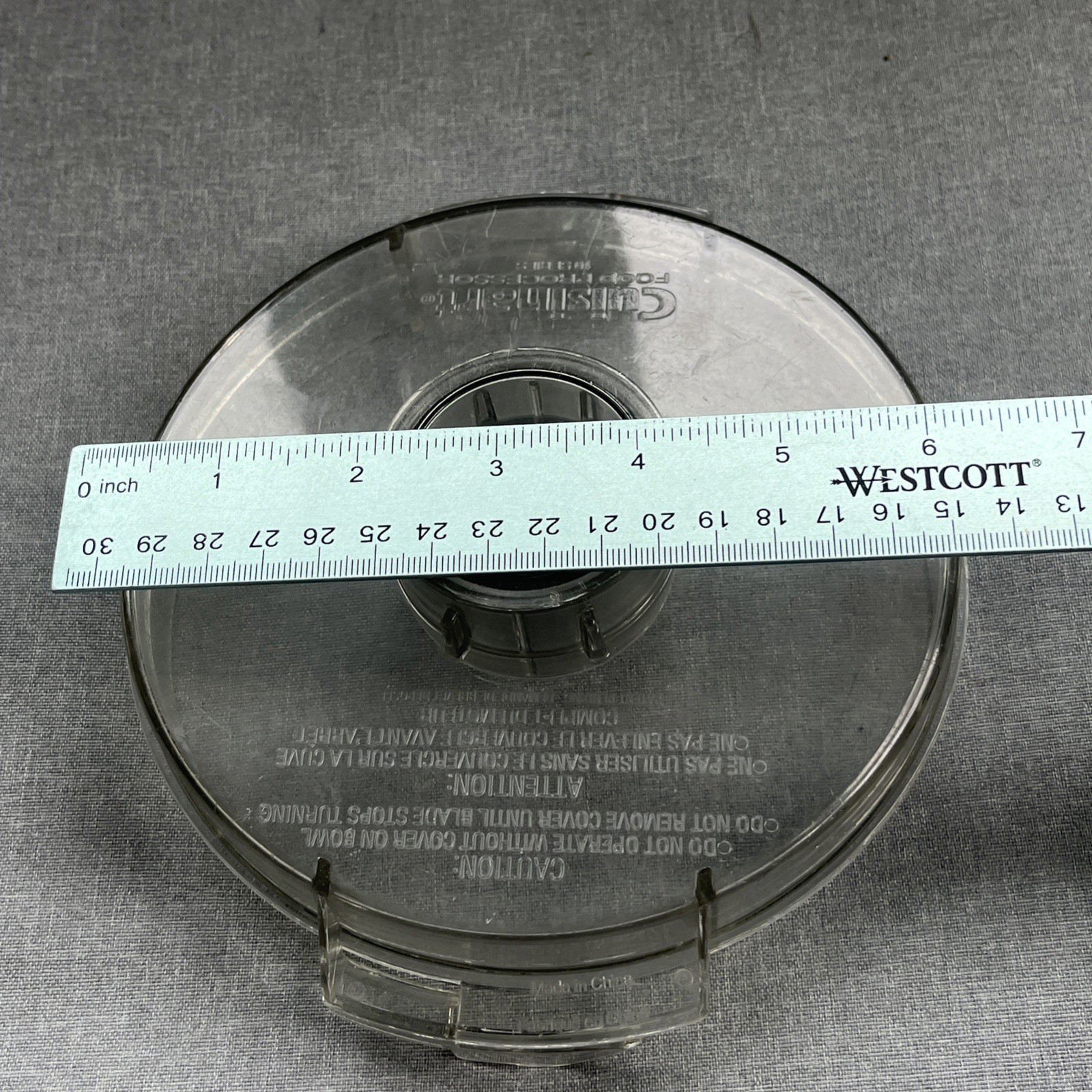 Cuisinart Pro Classic Food Processor DLC-116GTXT Flat Clear Lid & Cover Cap Fair