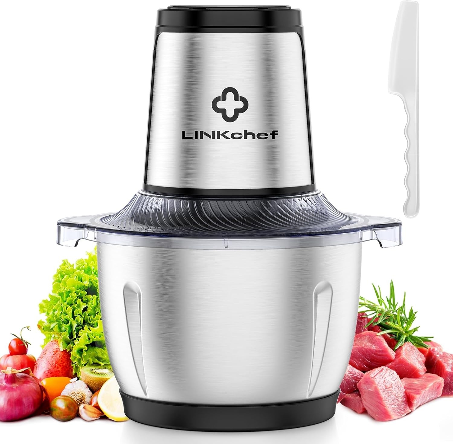 LINKChef 6 Cup Food Processor 250W Electric Meat Grinder Vegetable Chopper