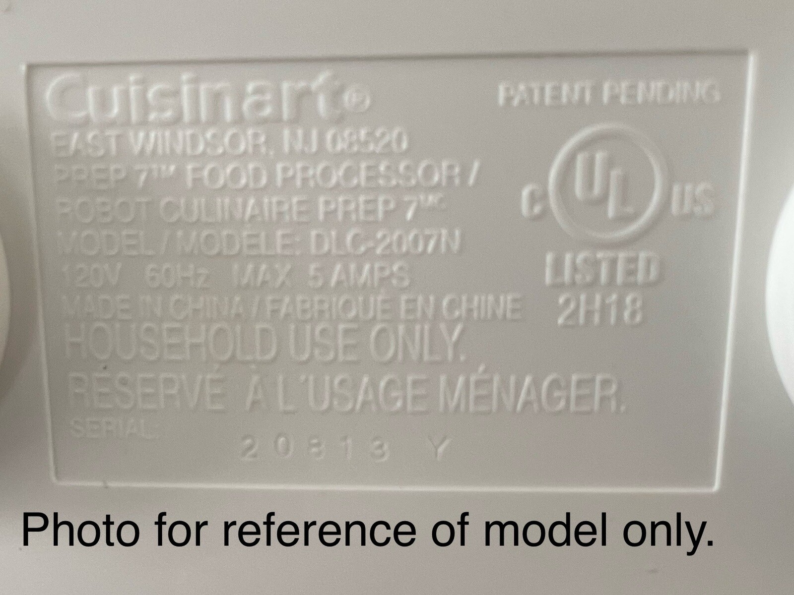 Cuisinart Food Processor 4MM DLC-844TX REPLACEMENT SLICING DISC ONLY DLC 8, 10