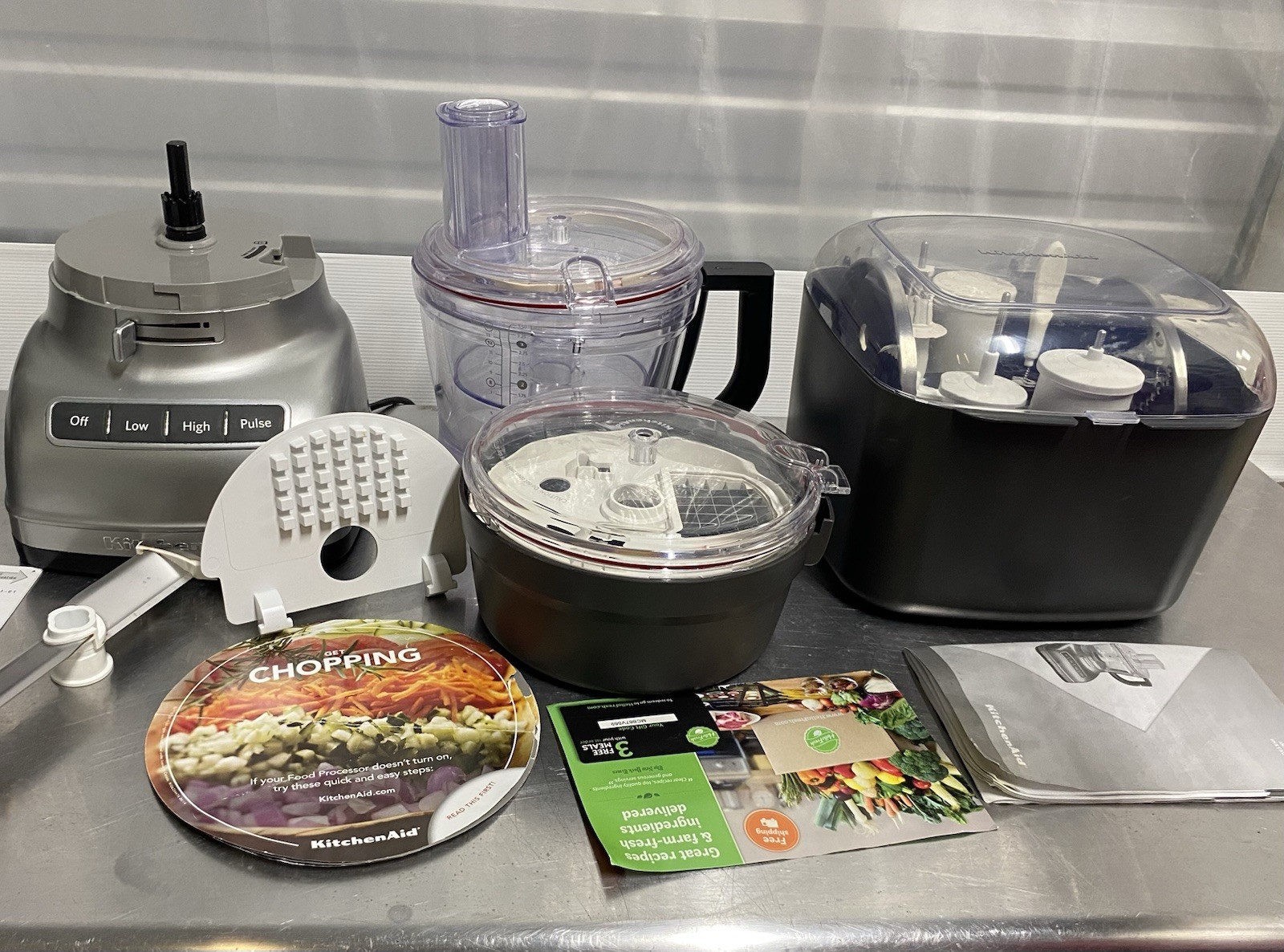 KitchenAid 14-Cup Food Processor Kit Contour Silver KFP1466CU