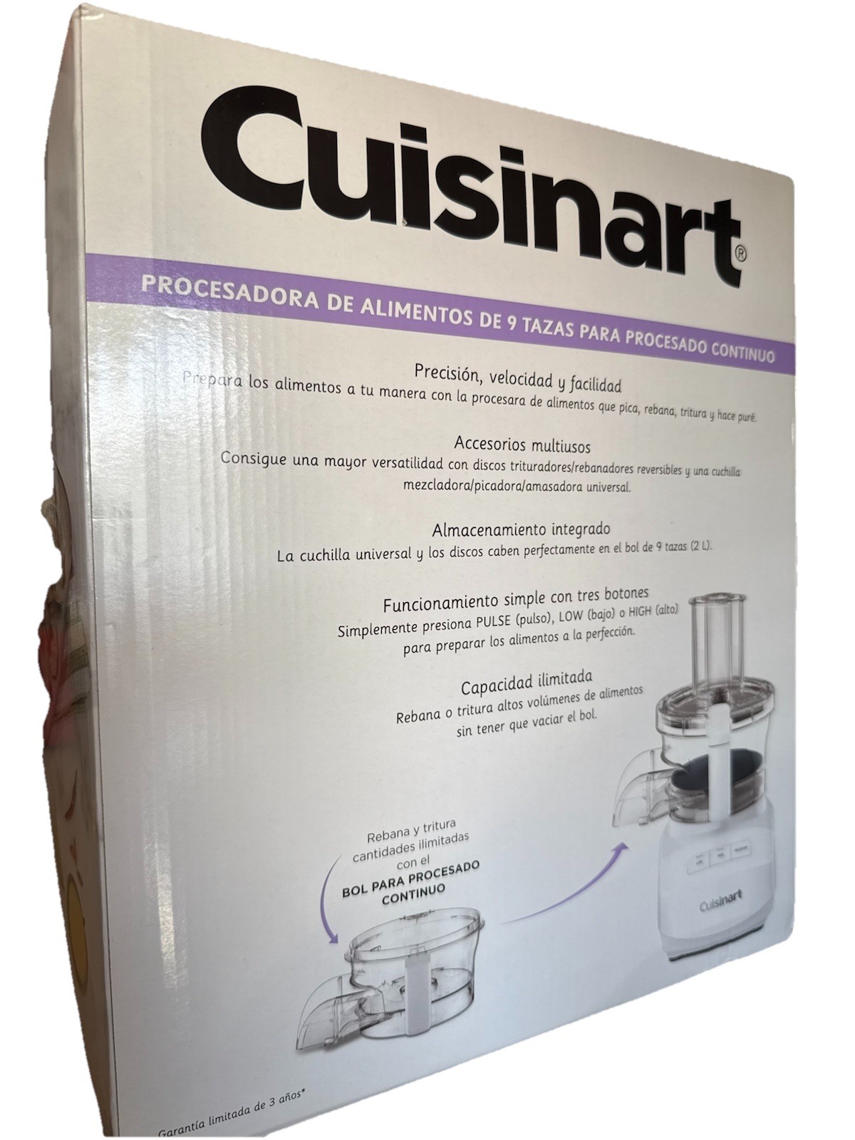 Cuisinart FP-9CF 9-Cup Continuous Feed Core Food Processor – White NIB