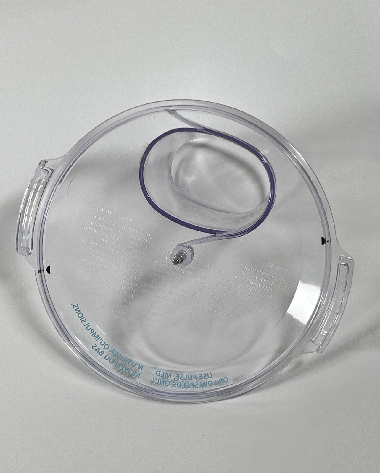 Oster 5 Cup Food Processor Lid Feed Chute Replacement Parts Only Clear OEM