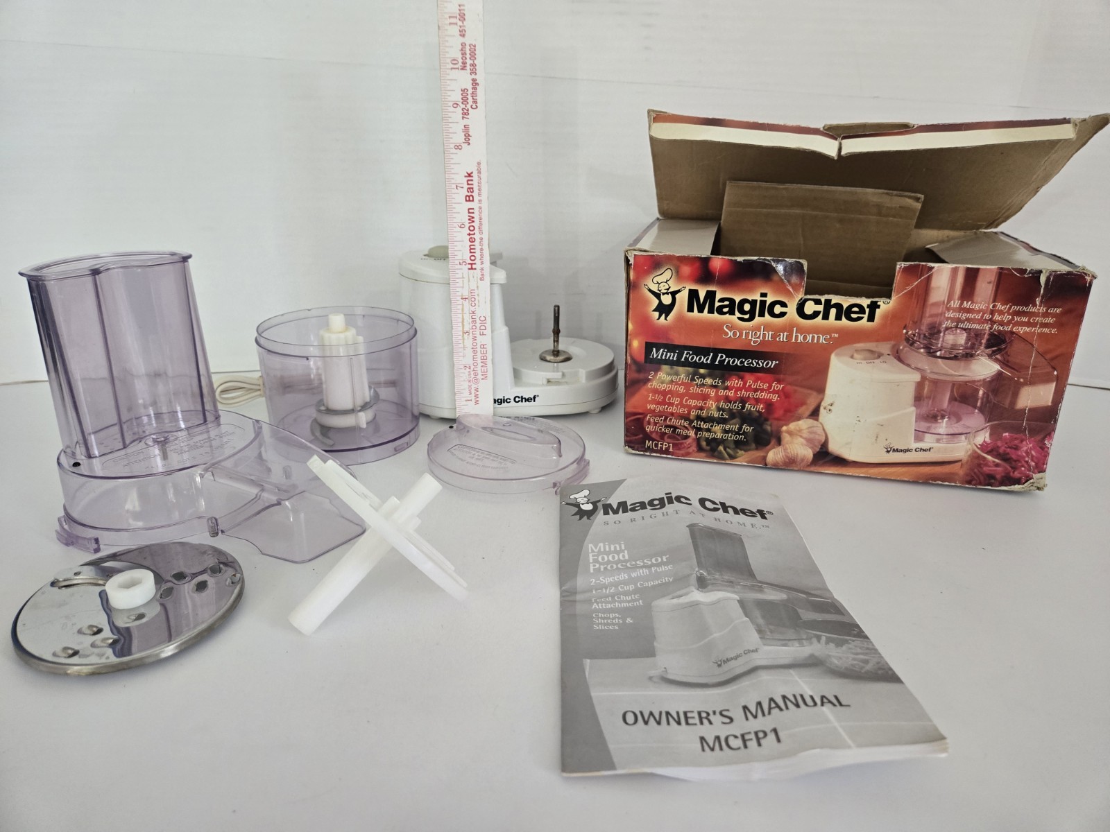 Vintage Magic Chef Mini Food Processor #MCFP1 in Box Tested FREE SHIPPING