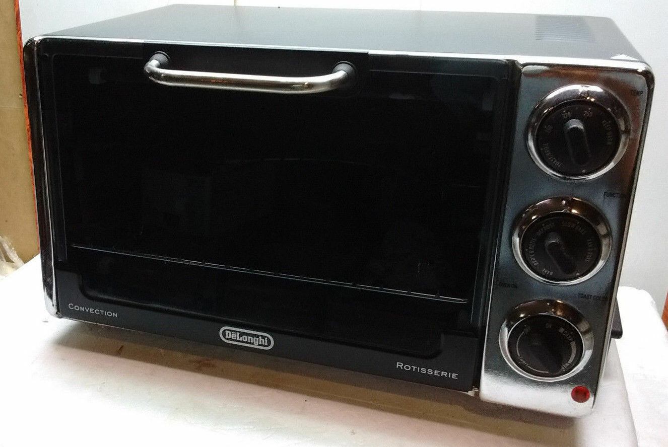 DeLonghi Electric Toaster Convection 6 Slice Grill Baking Rotisserie Oven Black