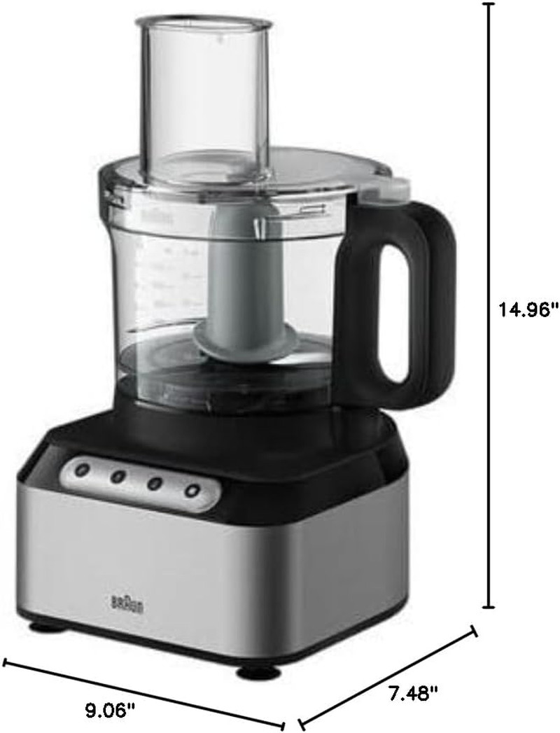 Braun FP3211SI Easy Prep 8C Food Processor,Silver
