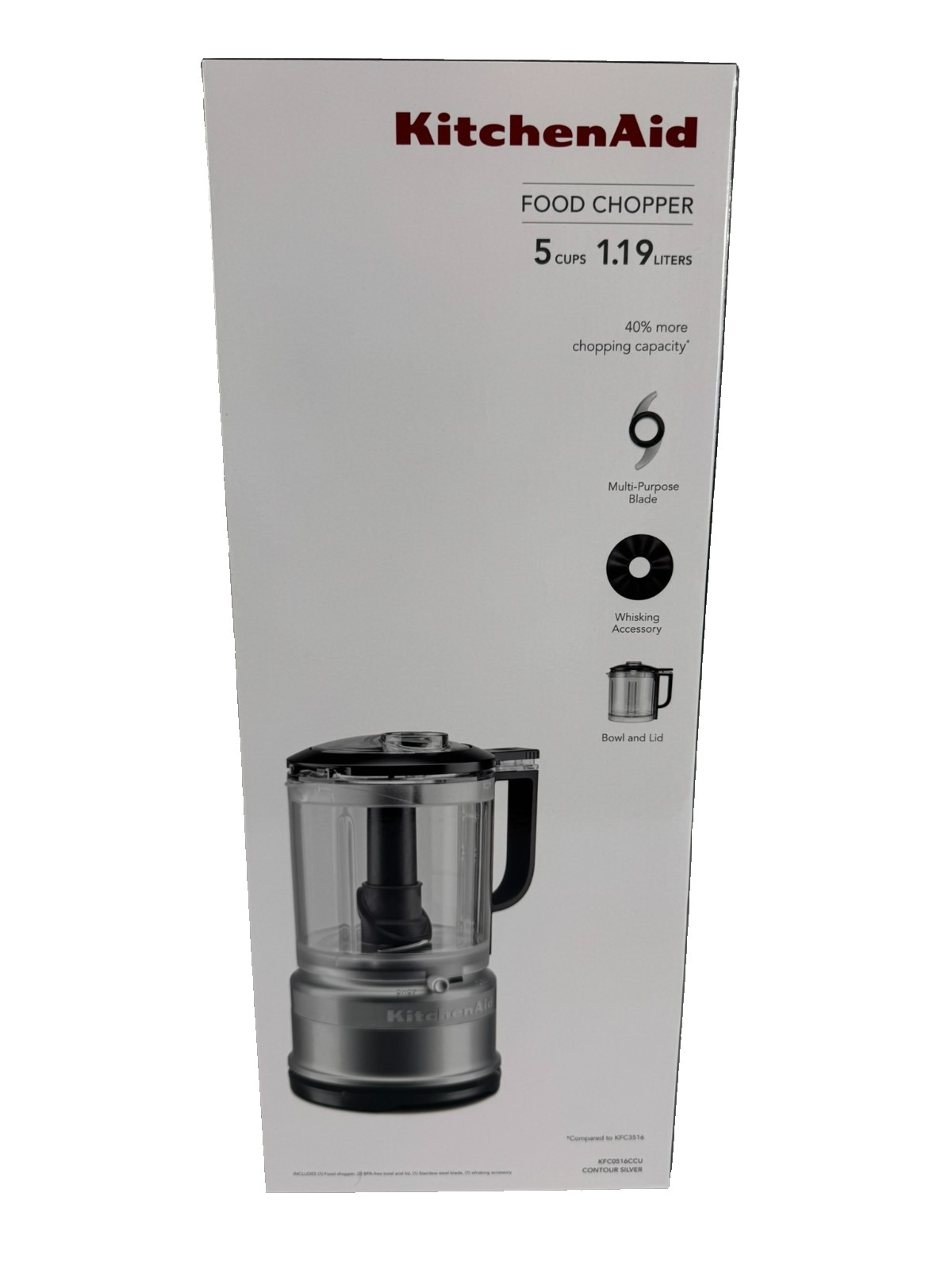 KitchenAid 5 Cup Food Chopper KFC0516CCU, Countour Silver