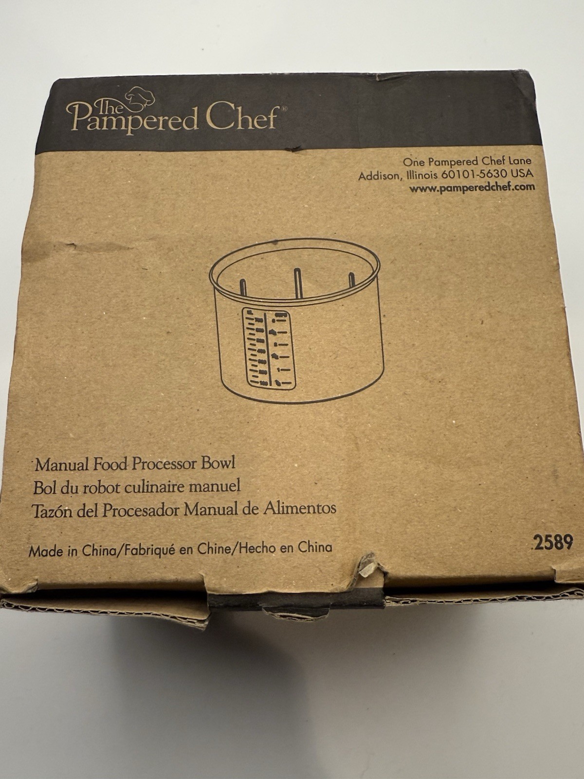The Pampered Chef Manual Food Processor Bowl #2589 Replacement Clear Bowl W/ Lid