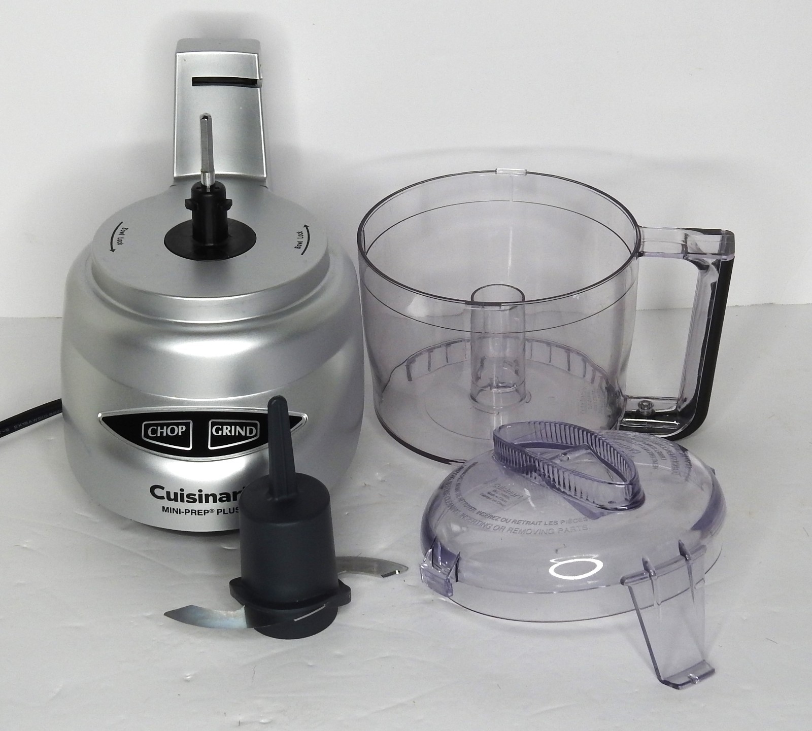 Cuisinart Mini-Prep Plus Mini Food Processor Chop Grind Silver Clear Black
