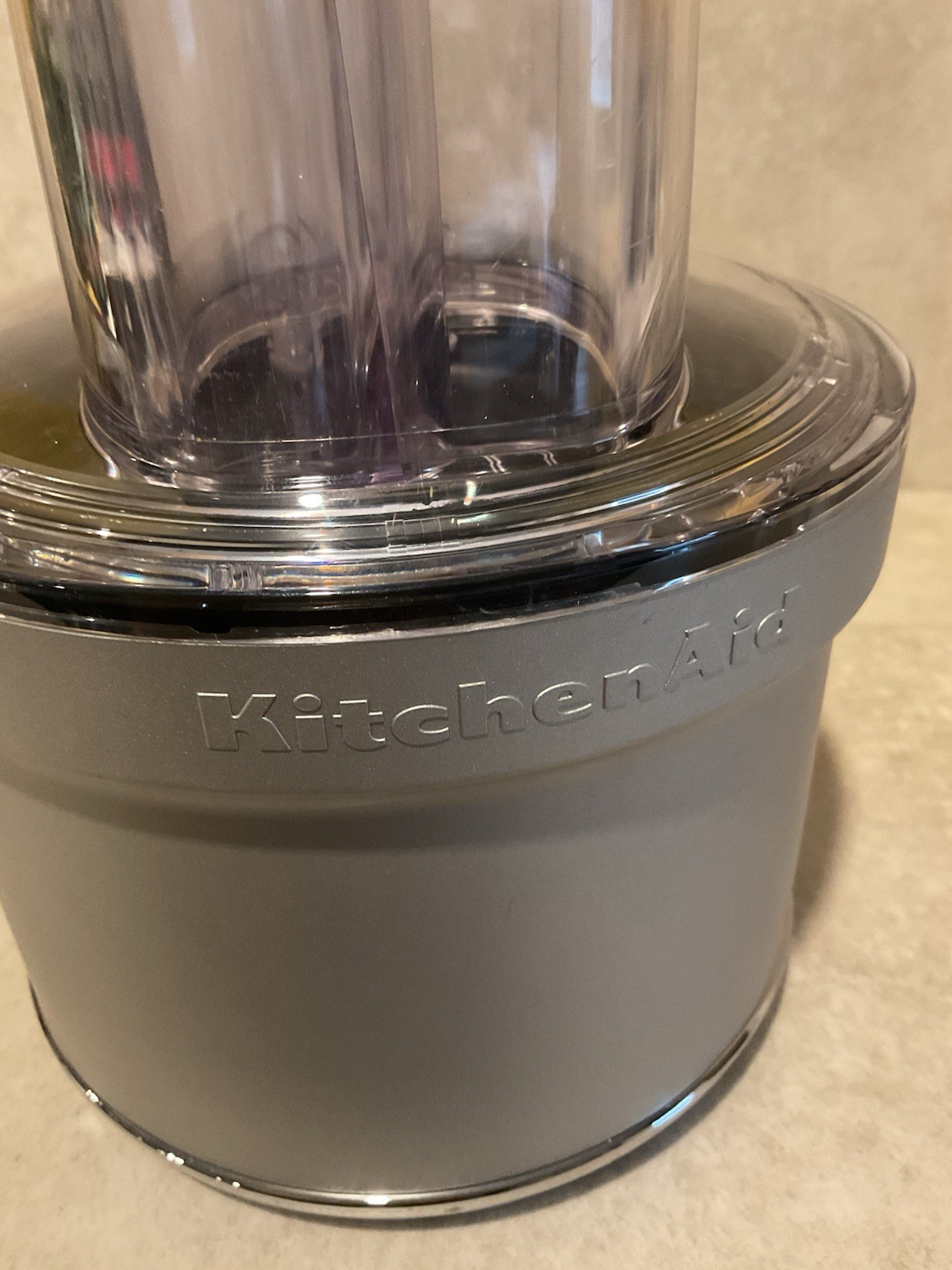 KitchenAid Stand Mixer Food Processor Attachment w/Storage Case & Blades- READ