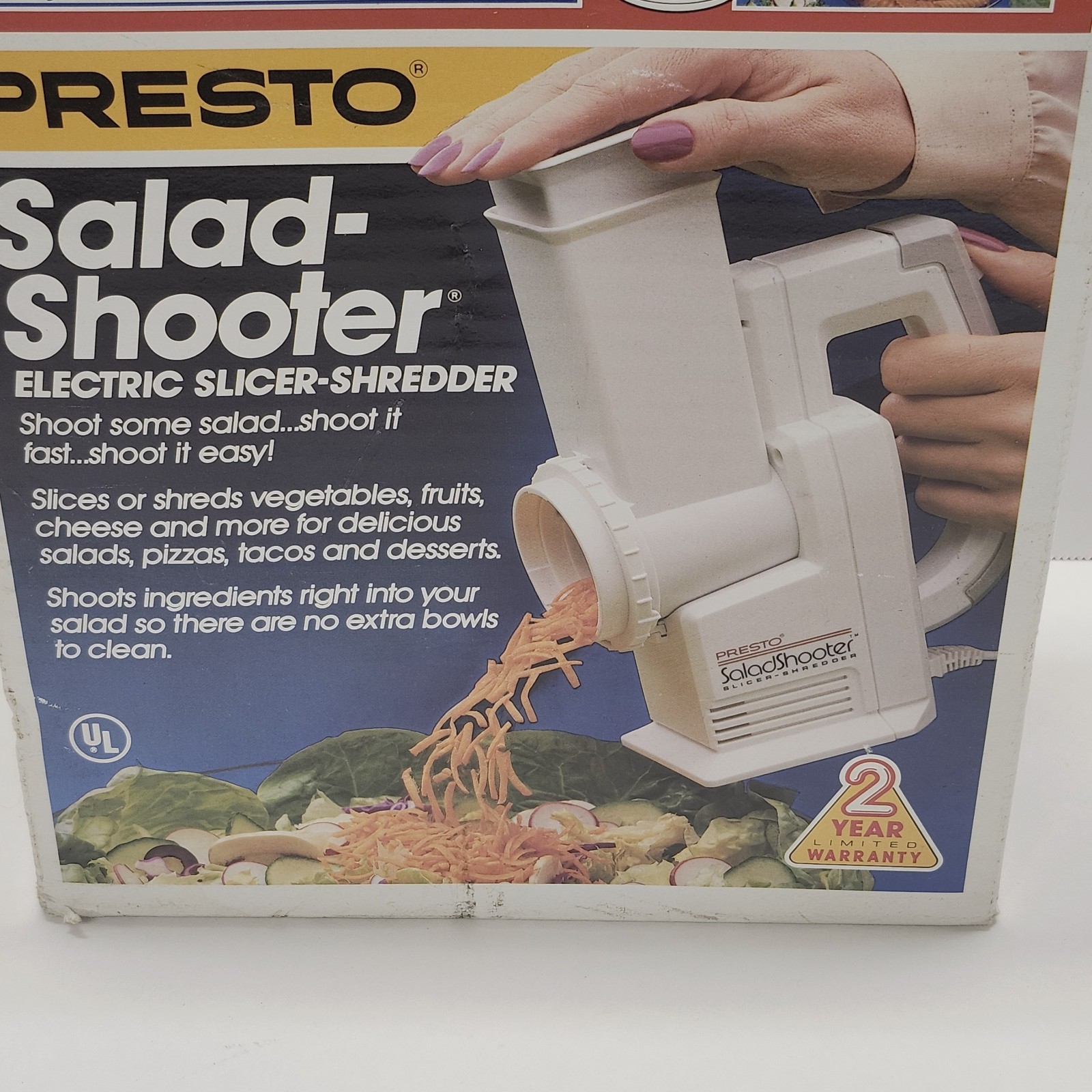 Vintage Presto Professional Salad Shooter Plus Slicer Shredder 1994 New In Box