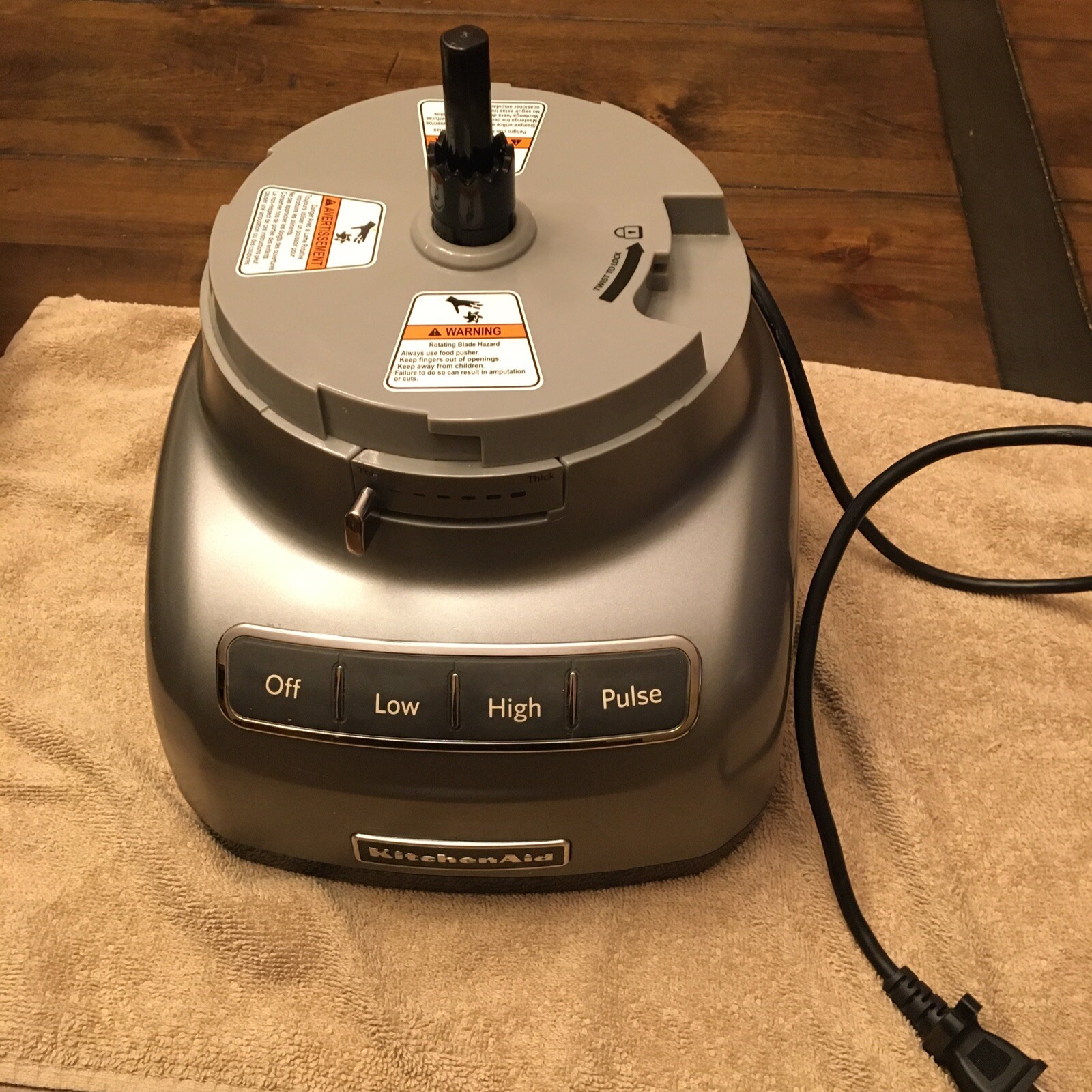 KitchenAid KFP1333CUO Food Processor Exact Slice System Motor Base only -Silver