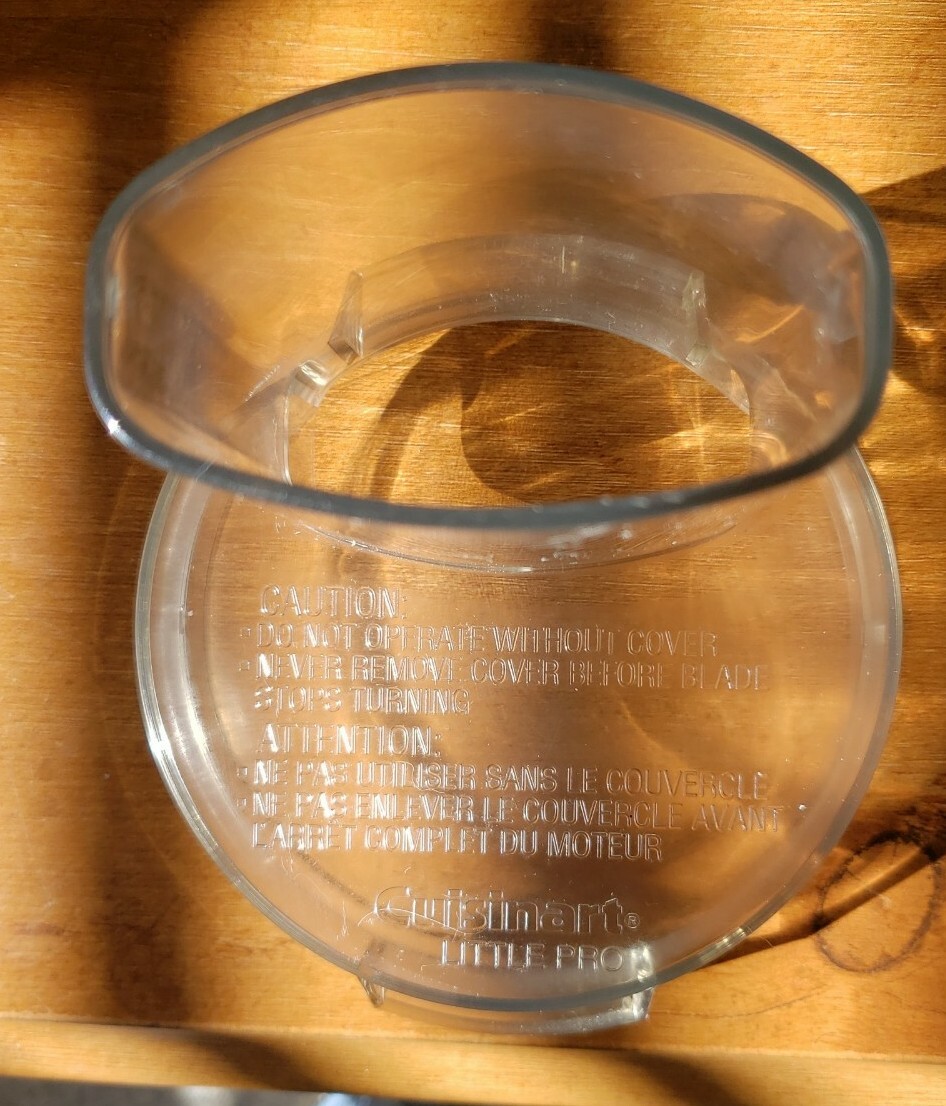 Cuisinart 3 Cup Little Pro DLC-504TX HANDY PREP DFP-3 FOOD PROCESSOR LID CLEAR