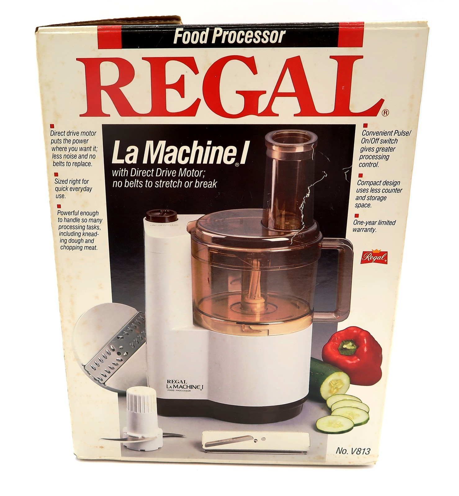 New REGAL La Machine I Food Processor Model V813 in Original Box NOS NIB (n2)