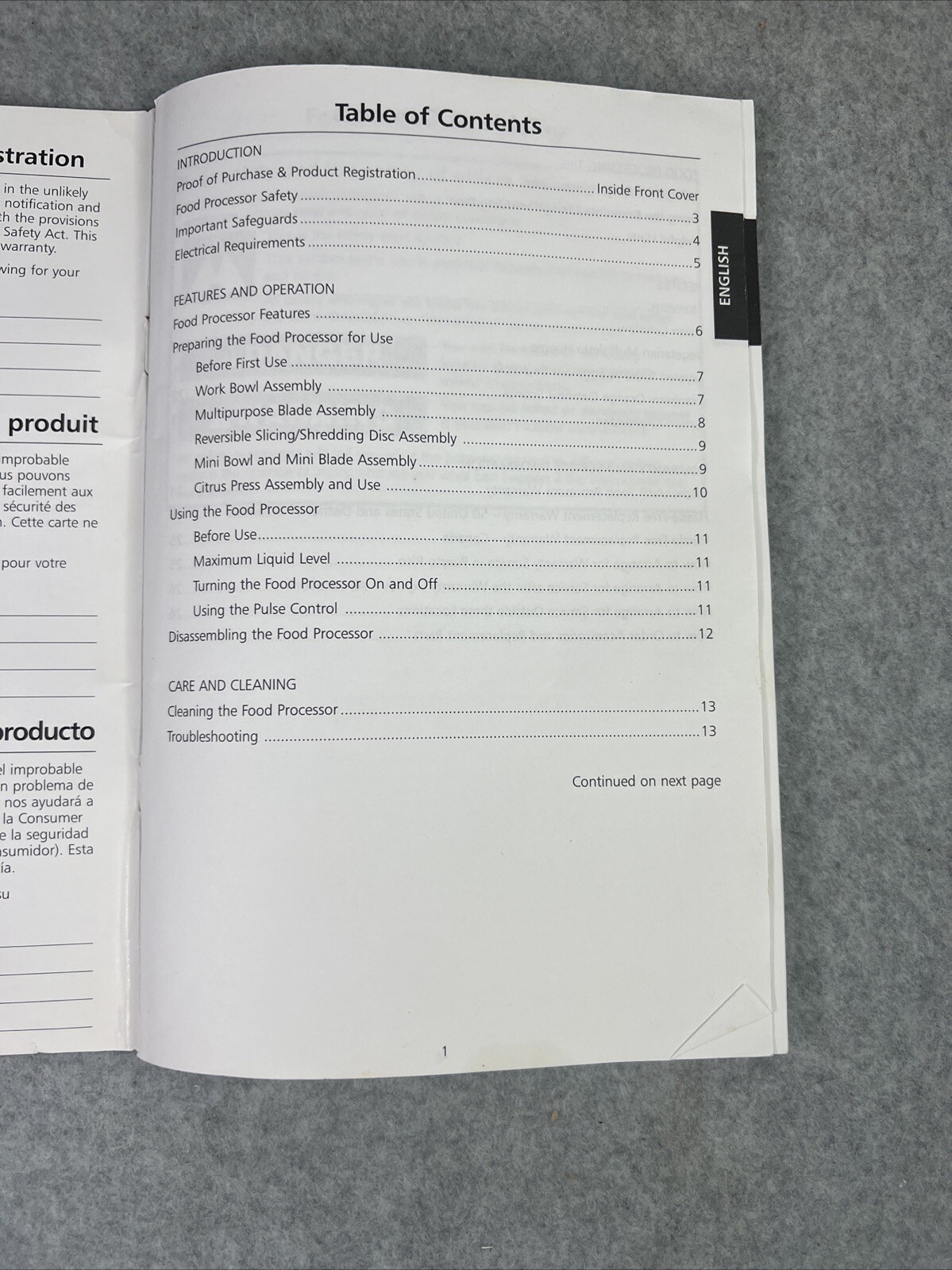 KitchenAid Food Processor Manual Only KFP710 KPF715 KFP720 KFP730