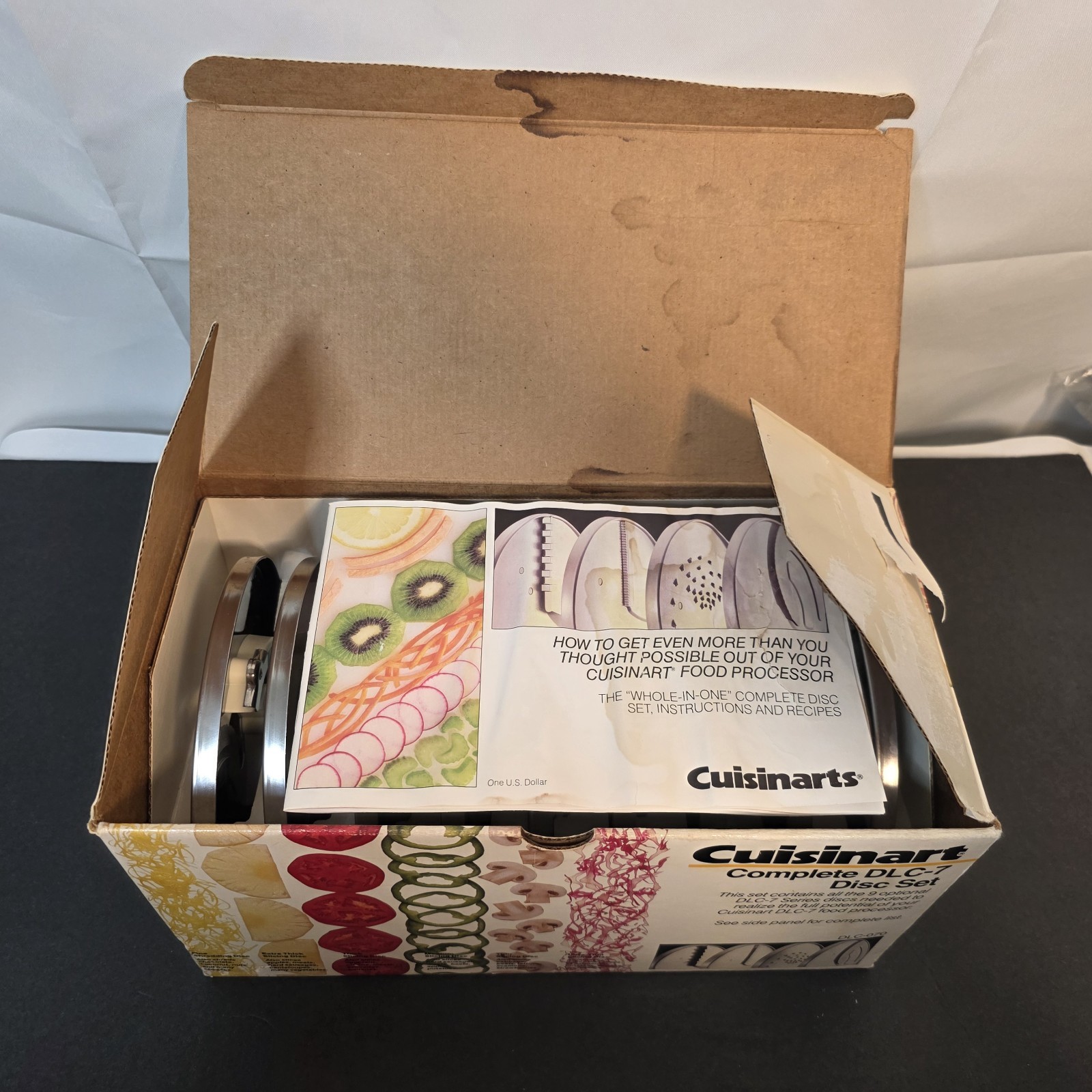 Cuisinart Food Processor DLC-7 Complete 9 Disc Set in Original Box Japan