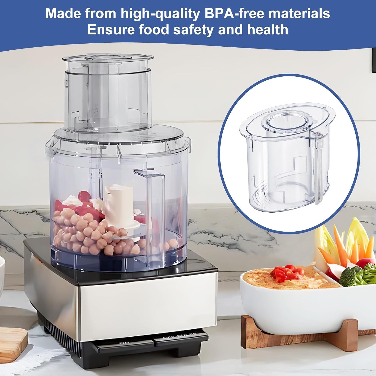 Food Processor Replacement Bowl & Lid Set Fits DFP‑14 DLC‑2014 Models