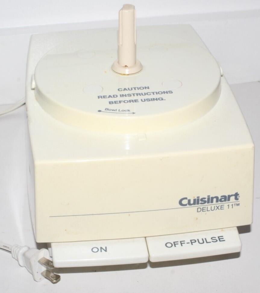 Cuisinart Deluxe 11 Food Processor Motor White Base Only – Used 00-