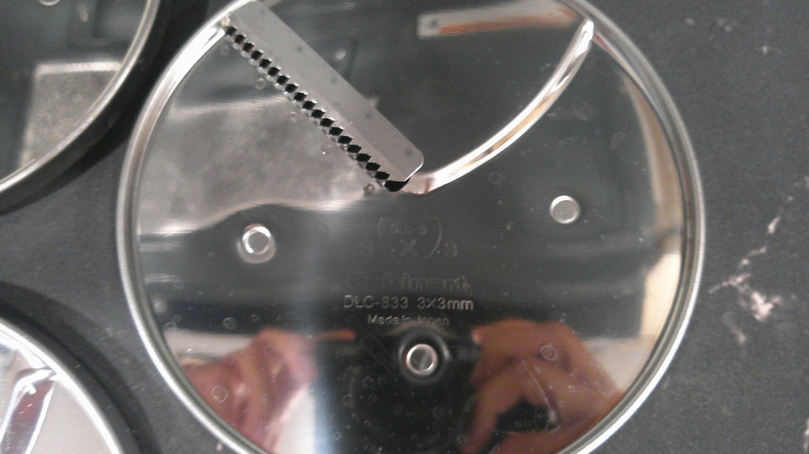Cuisinart-Food Processor DISC HOLDER & Set of 7 Slicing Blade Discs