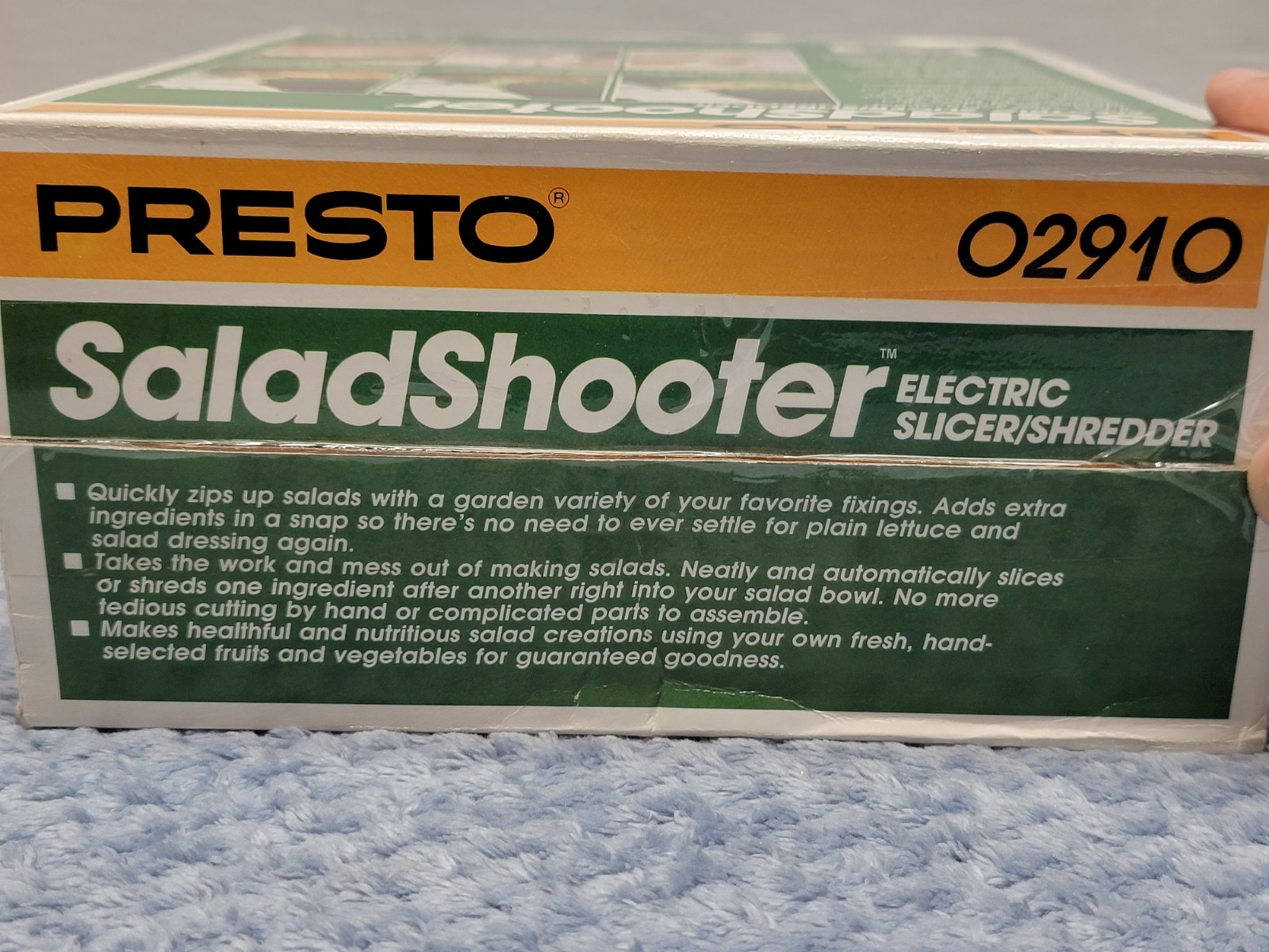 Presto Salad Shooter Electric Food Slicer Shredder 02910 Vintage NOS NEW Sealed