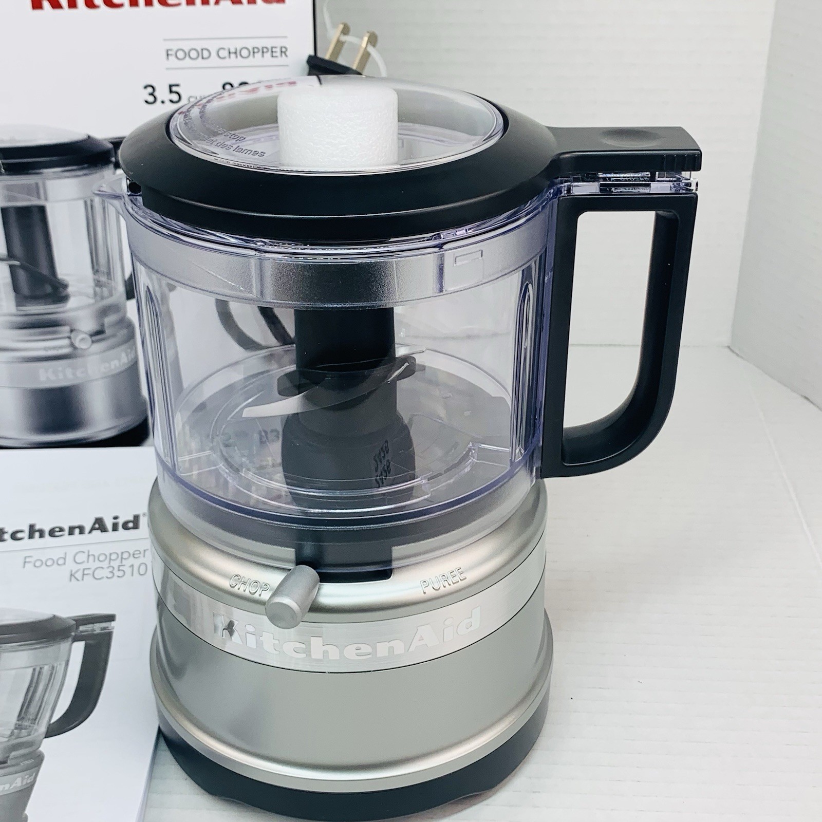 KitchenAid 3.5 Cup Food Chopper Contour Silver – KFC3516CU – Chop – Mix – Purée