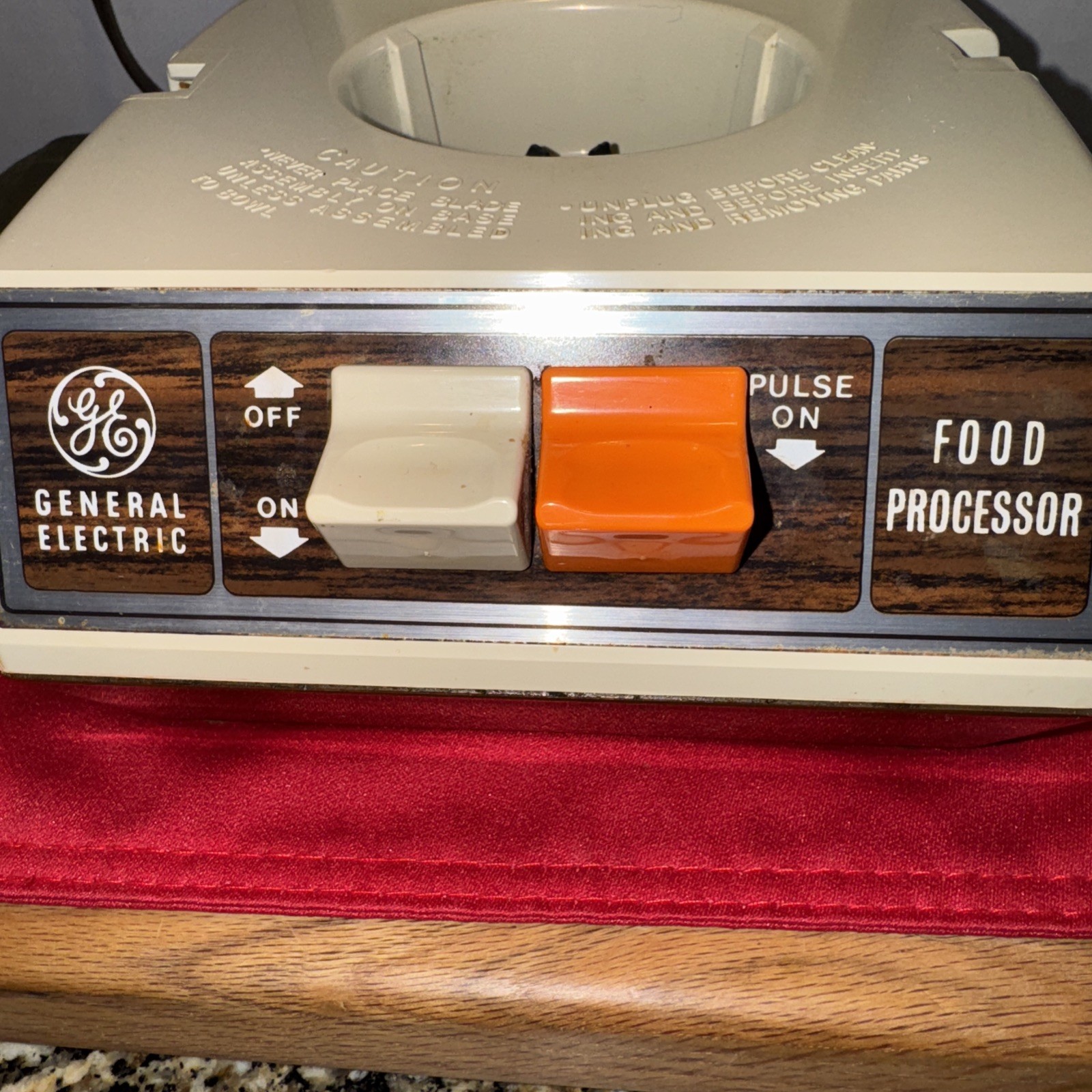 General Electric GE Food Processor Chopper Slicer Shredder D5FP1 Vintage Tested