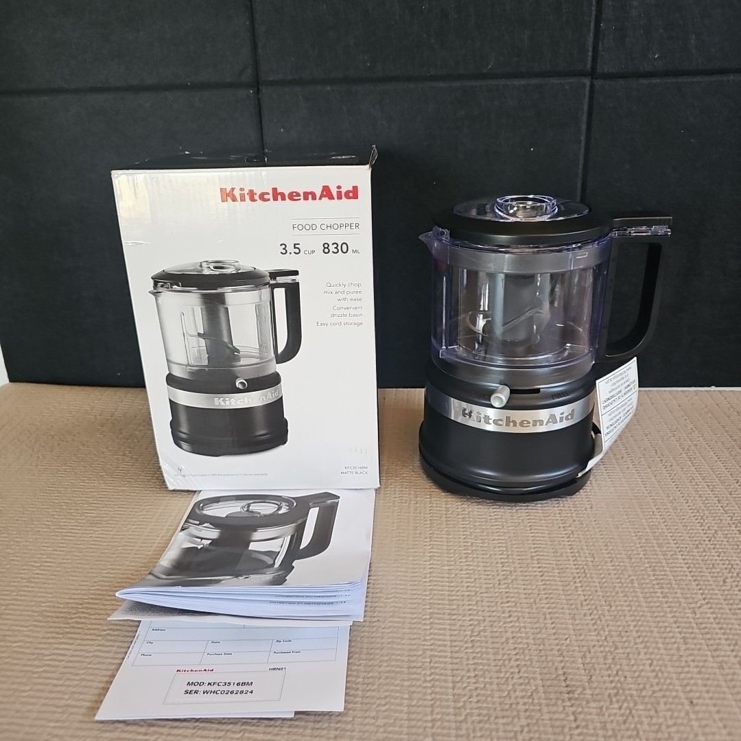 KitchenAid 3.5-Cup Food Chopper Chop Mix Puree Drizzle Basin Liquid NIOB