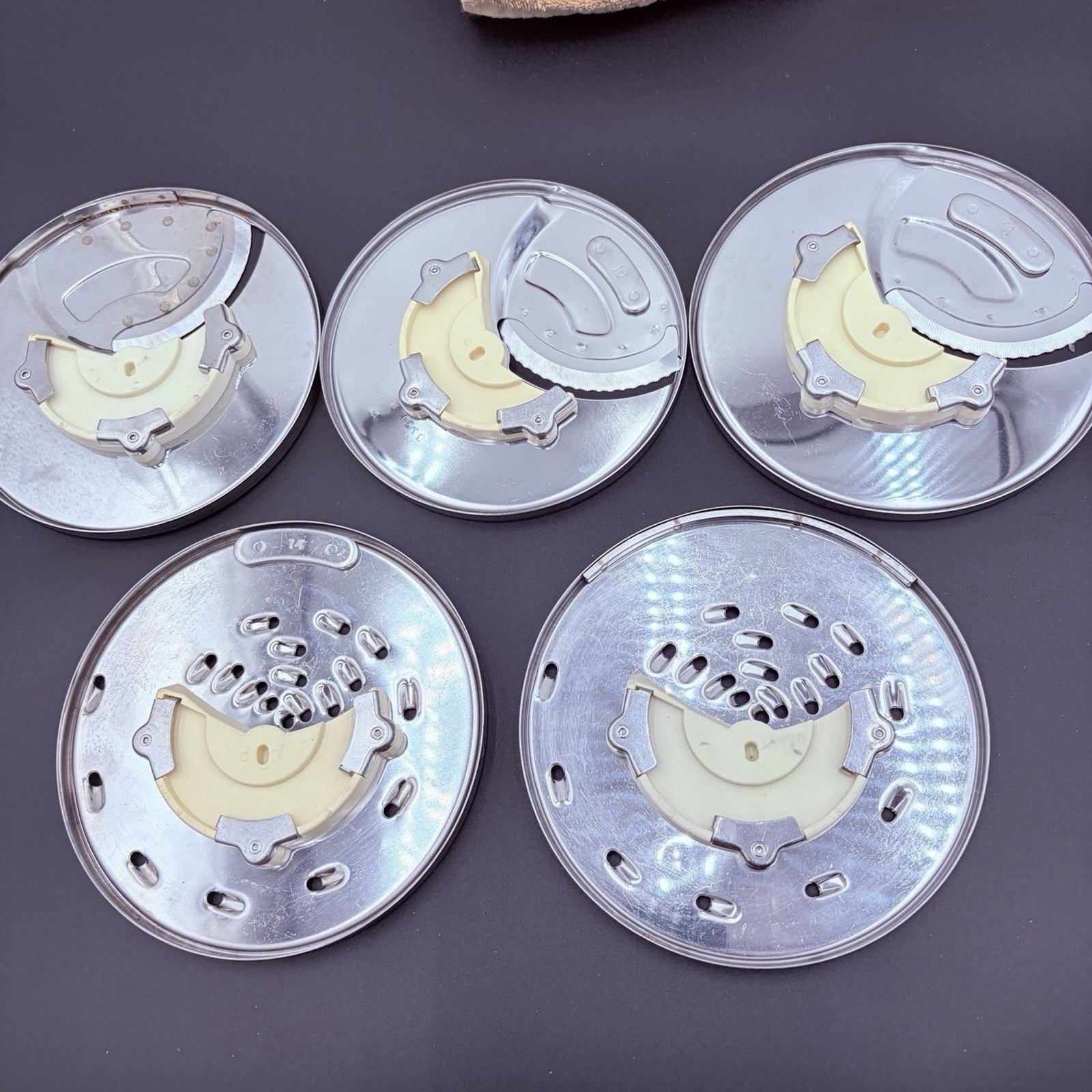CUISINART Disc Blade Lot 5 DLC-044 DLC-844TX DLC-037 4mm Slice Medium Shred