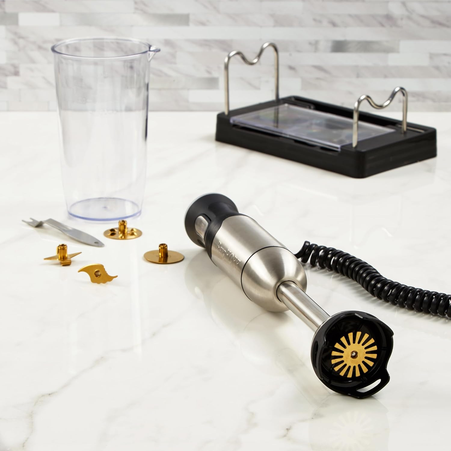 X5 Pro Stainless Steel Handheld Food Processor – 5 Blades & 16 Speeds