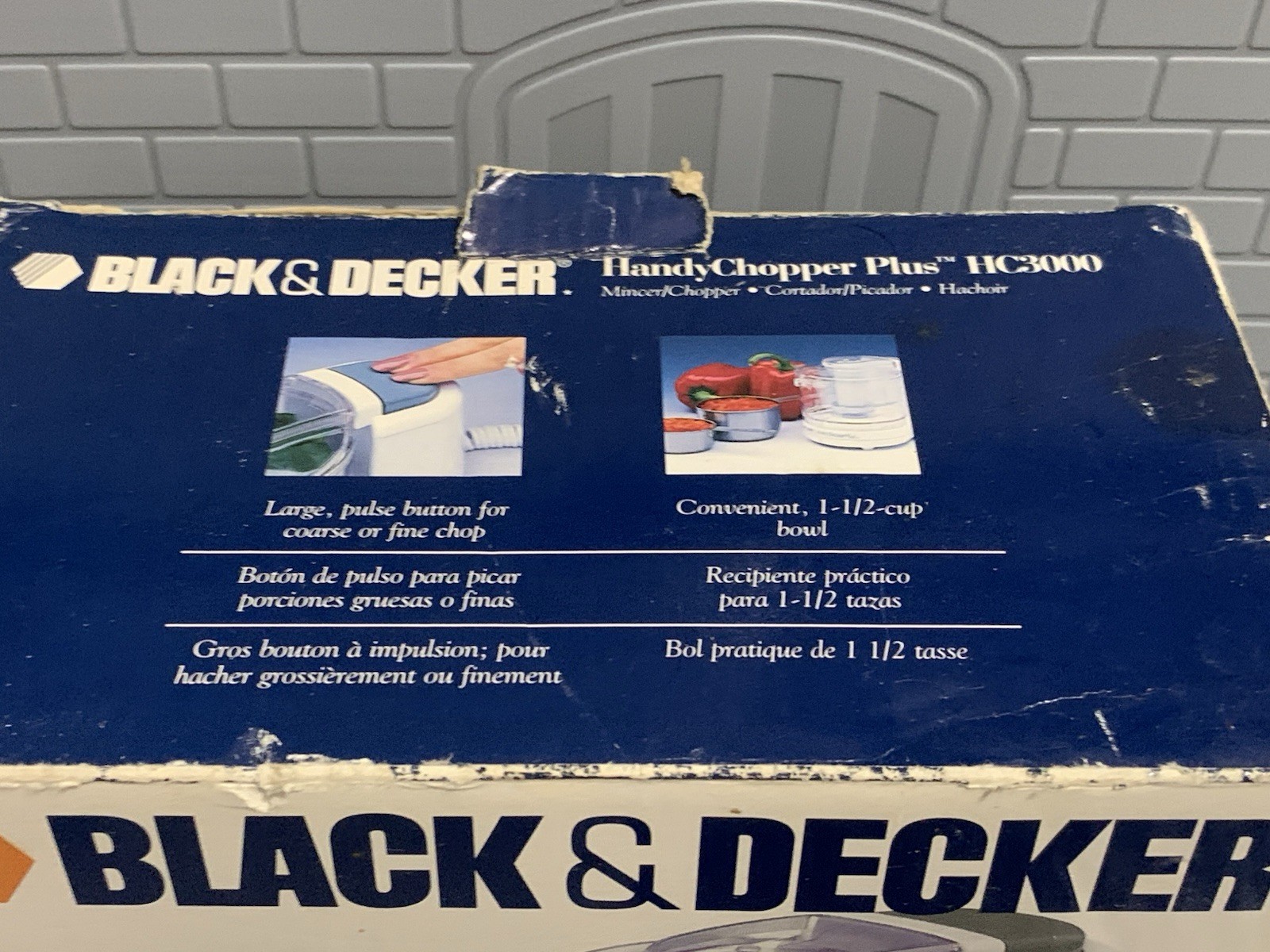 Black & Decker HandyChopper Plus Mincer Food Processor White w Box Manual HC3000