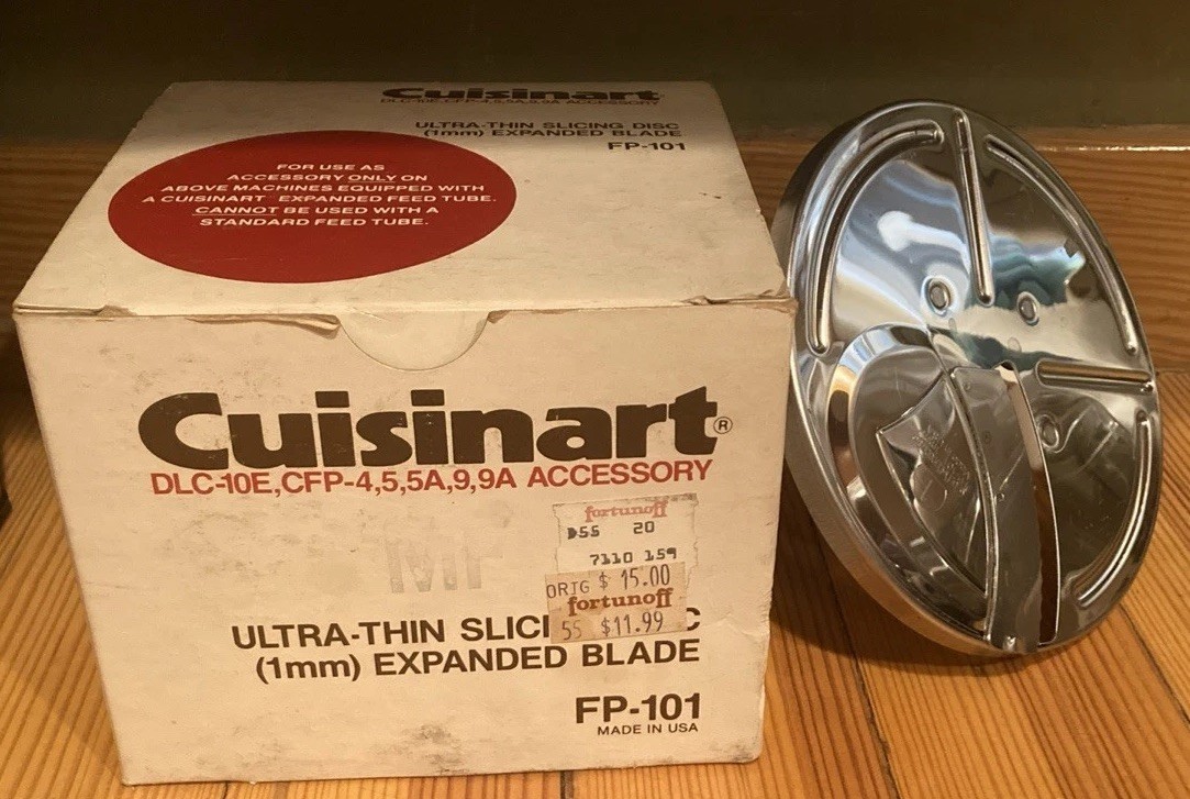 Cuisinart Food Proc DLC-10E CFP-4 5 5A 9 9A 1mm Thin Slicing Disc & Stem FP-101