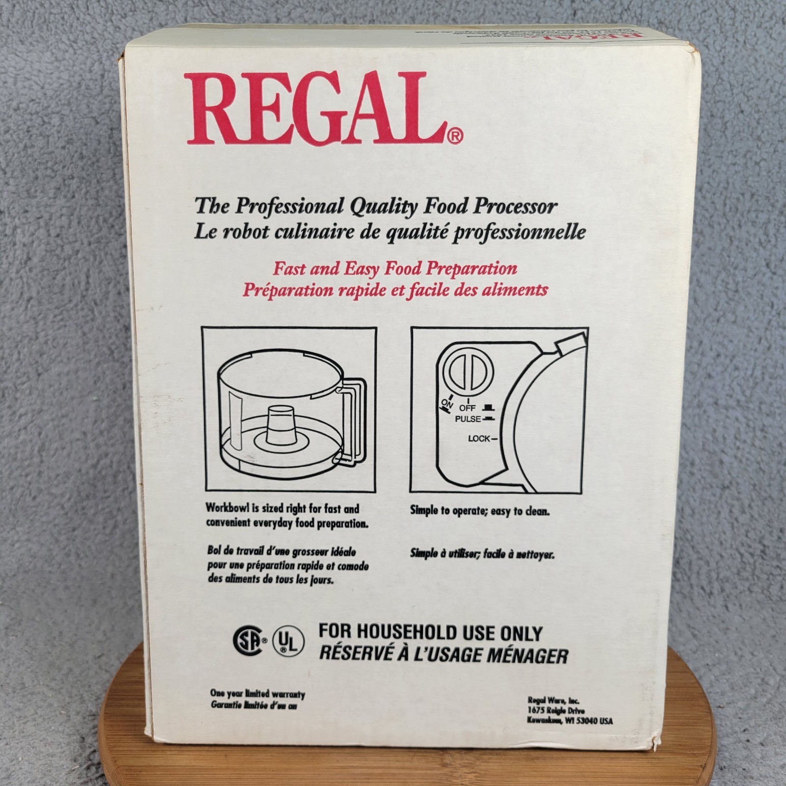 Vintage Regal La Machine 1 Food Processor NEW Open Box V813