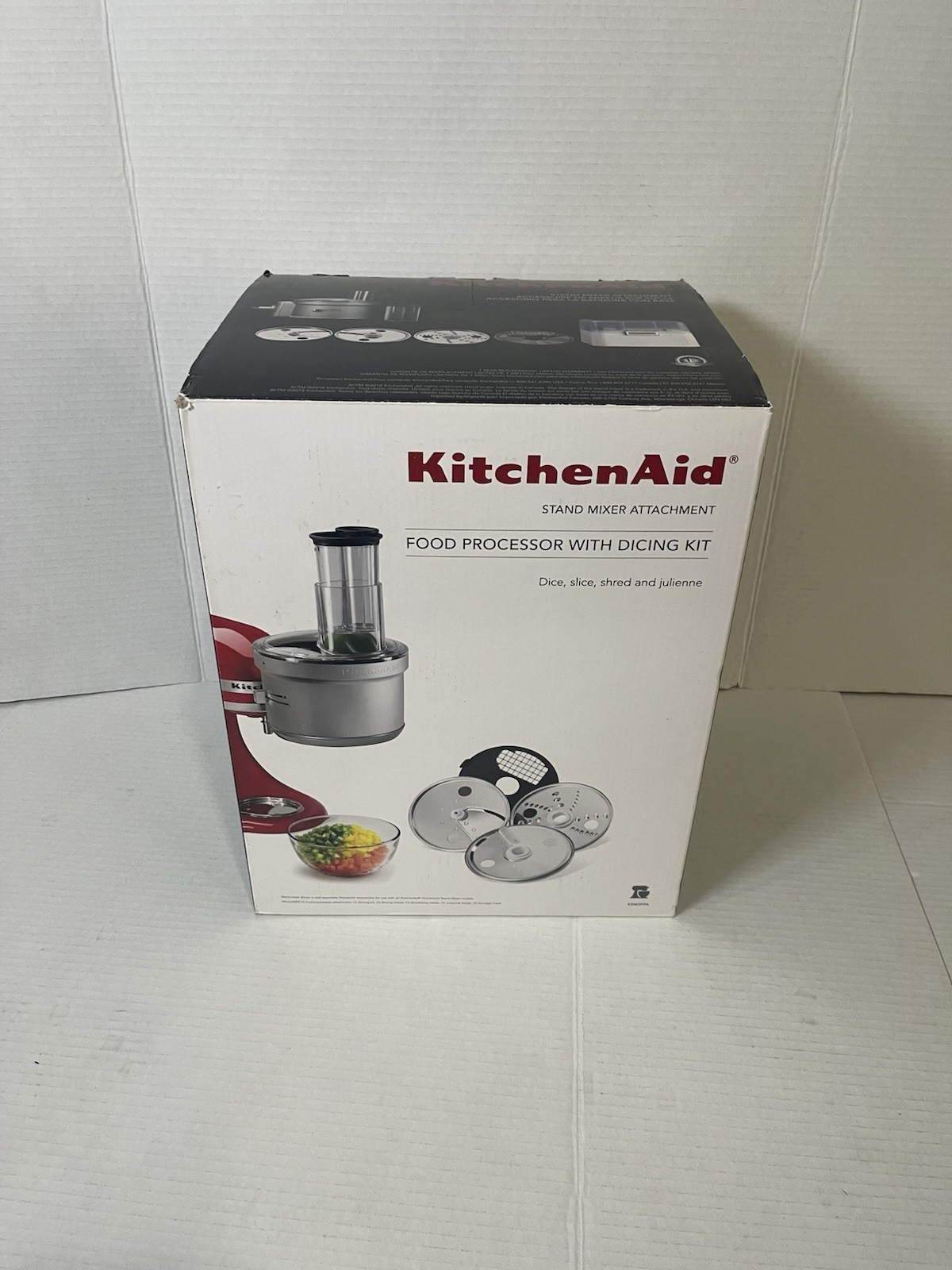 KitchenAid KSM2FPA Food Processor Mixer Attachment, Dicing Kit, Silver