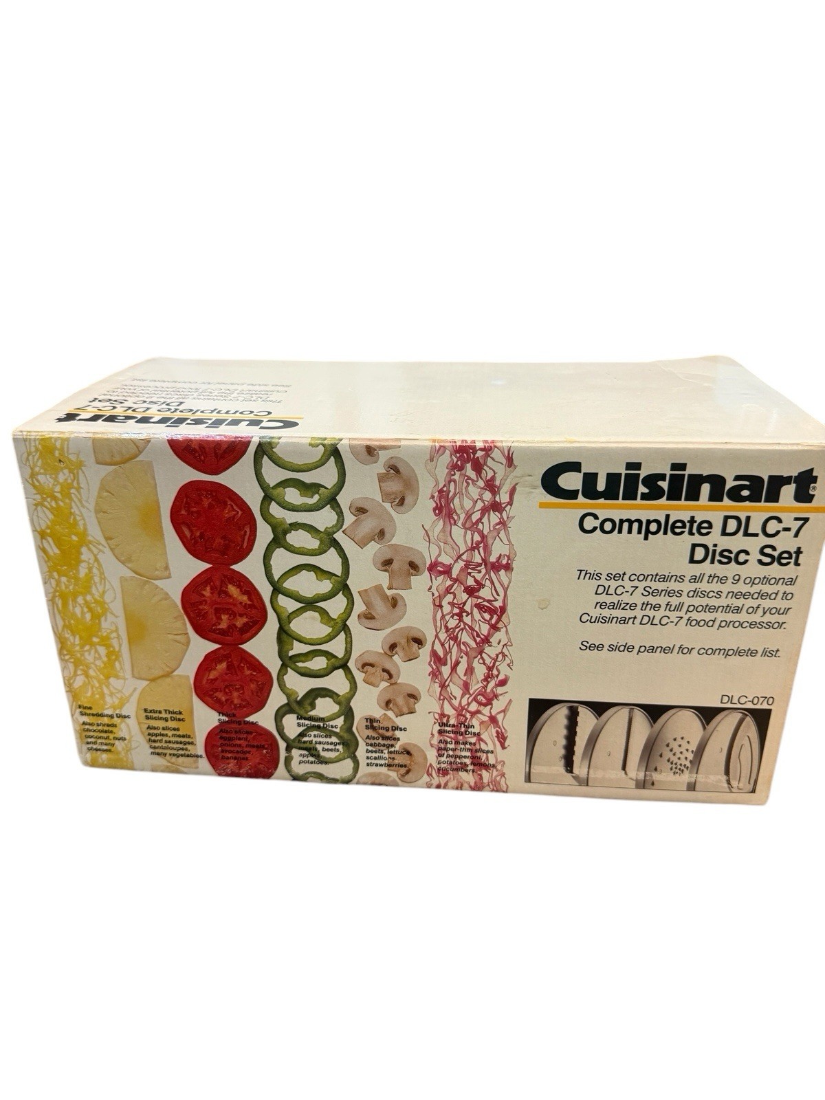 Cuisinart Complete DLC-7, 9 disc set Made in Japan DLC-070 Discs Open Box