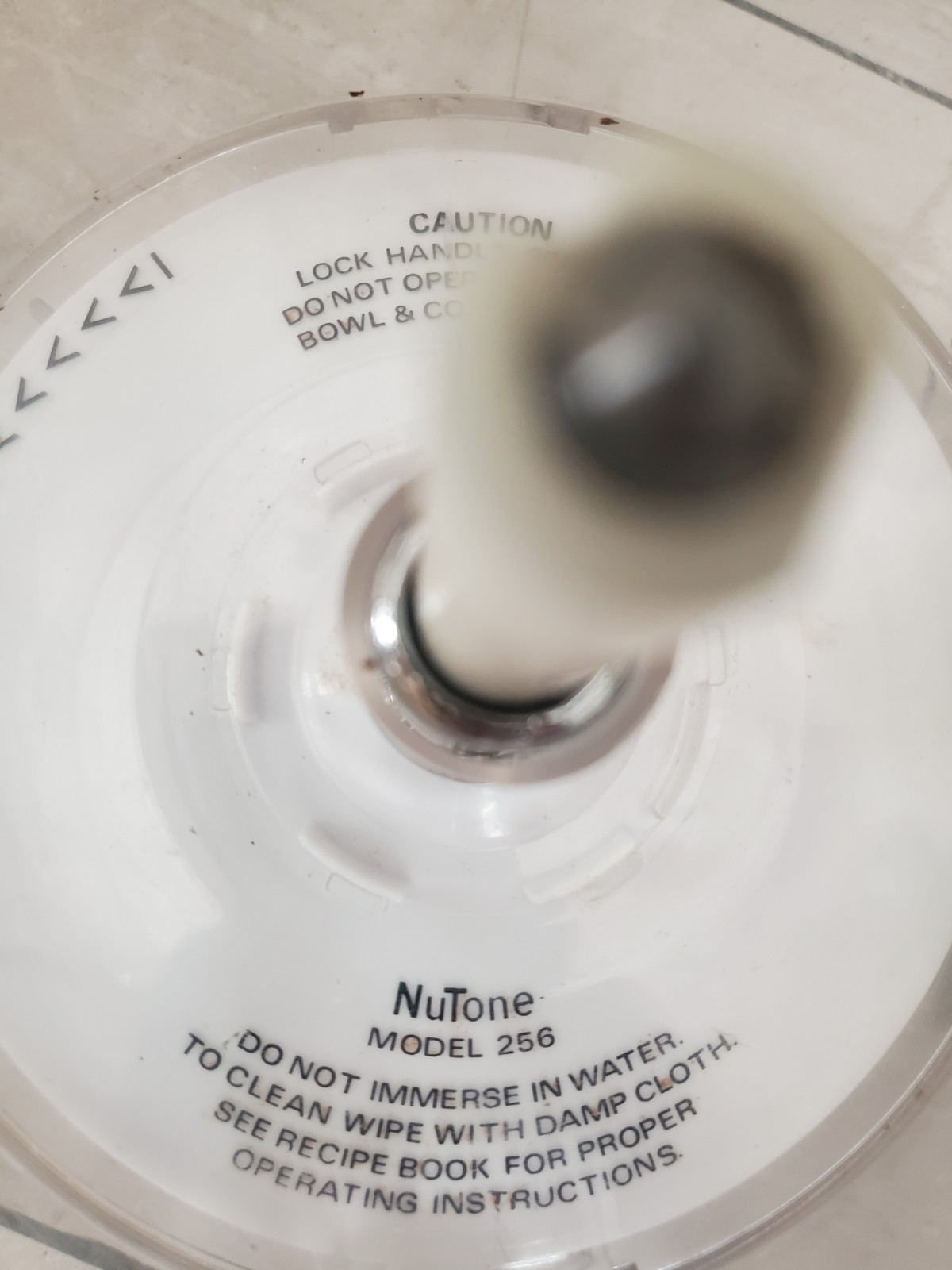 Built-in NuTone Food Center Food Processor Model 256N
