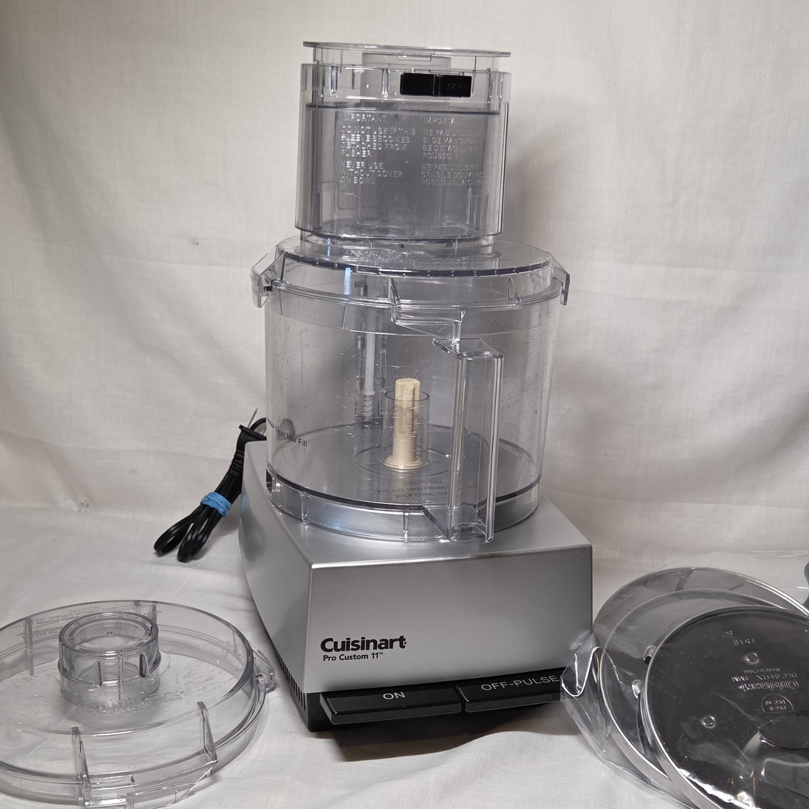 Cuisinart Pro Custom 11 Food Processor DLC-8S Silver TESTED & WORKING