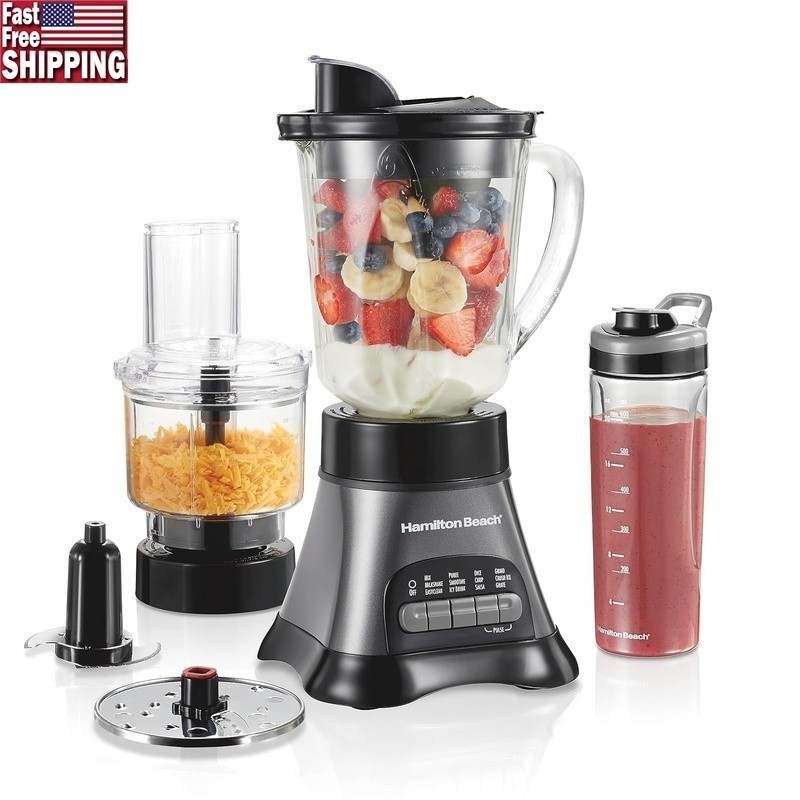 3-in-1 Food Processor Blender Combo 700W Smoothie Maker Chopper W/ Glass Jar New