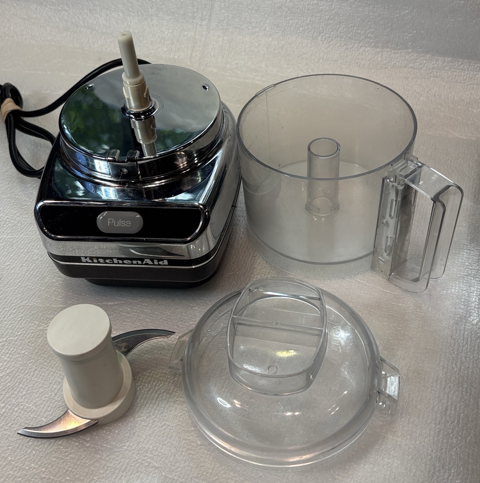 KitchenAid Chef’s Chopper KFC3100 CR2 Chrome Finish Food Processor Tested Works!