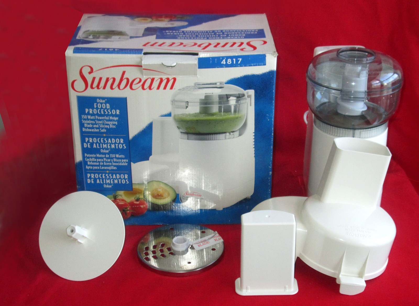 New in open Box 1997 Sunbeam Food Processor Model 4817