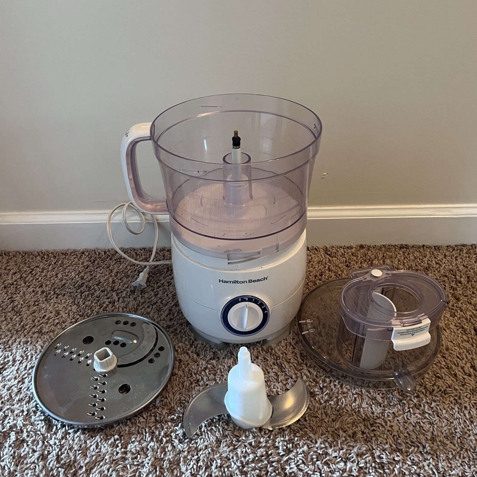 Hamilton Beach Food Processor 70590 FP11 120V White Tested Works