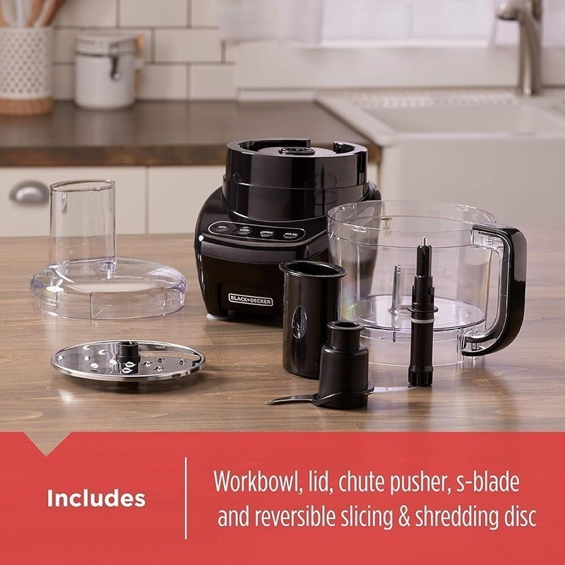 8 Cup Food Processor Easy Assembly S Blade Touchpad Controls Slice Shred New