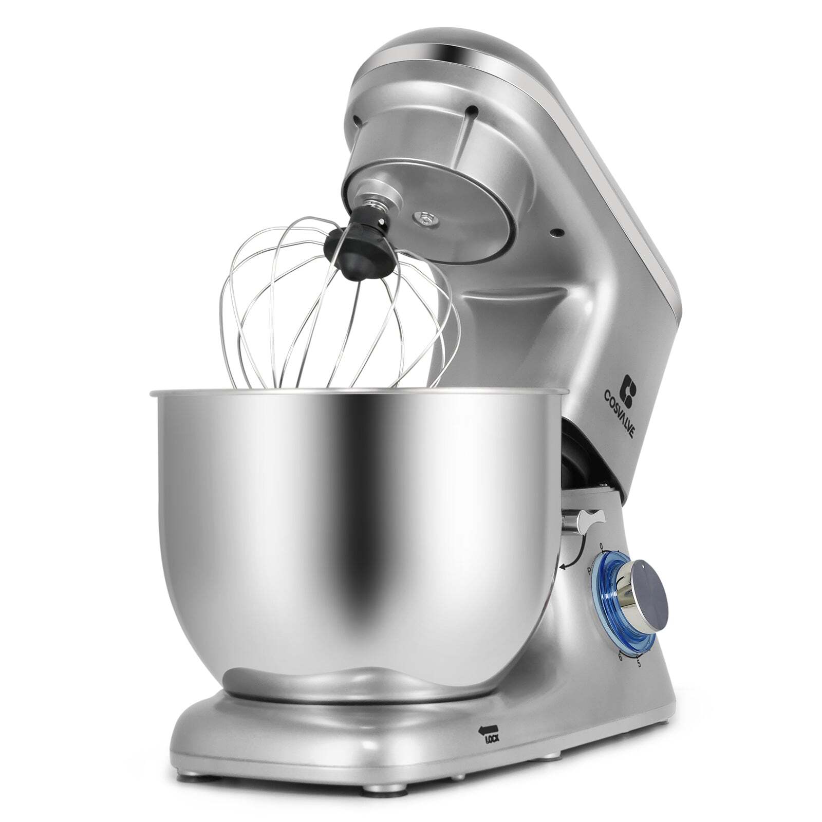 1400W food processor 7L stainless steel bowl Silver