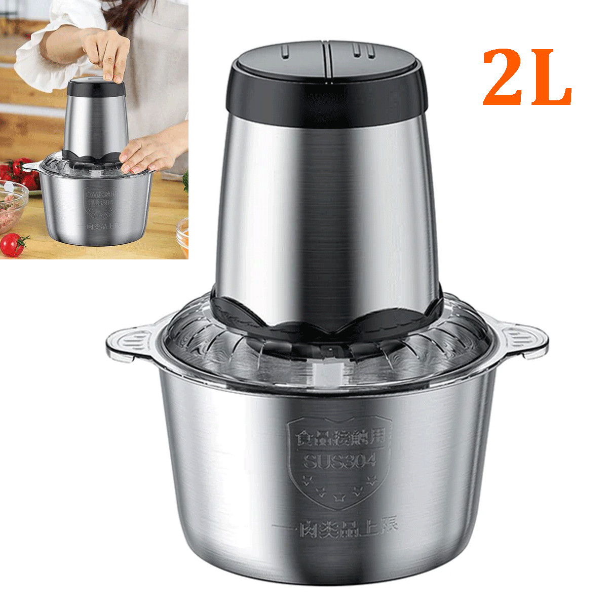 2L/5L Electric Meat Grinder Food Processor Fruits Blender Chopper Sausage Maker