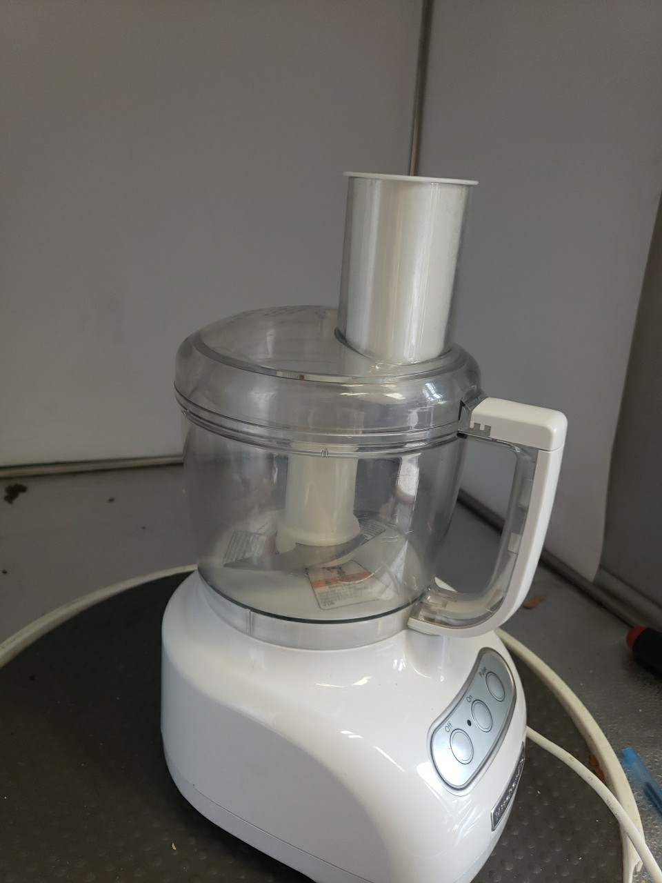 KitchenAid Food Processor White KFP715WH2 Motor Base Bowl Blade Lid TESTED