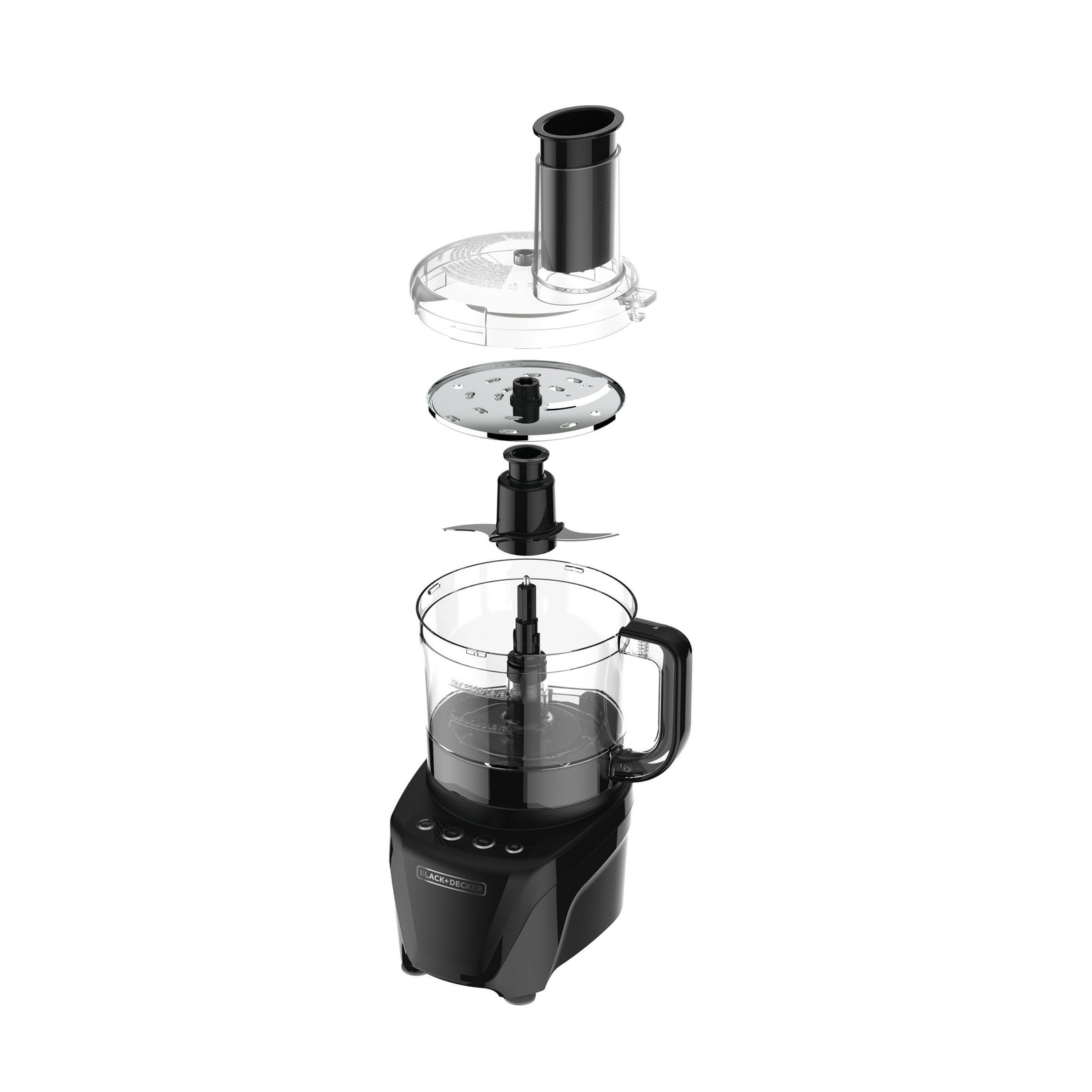 BLACK+DECKER 8 Cup Food Processor 2 Speeds Pulse Chop Slice Shred 850W