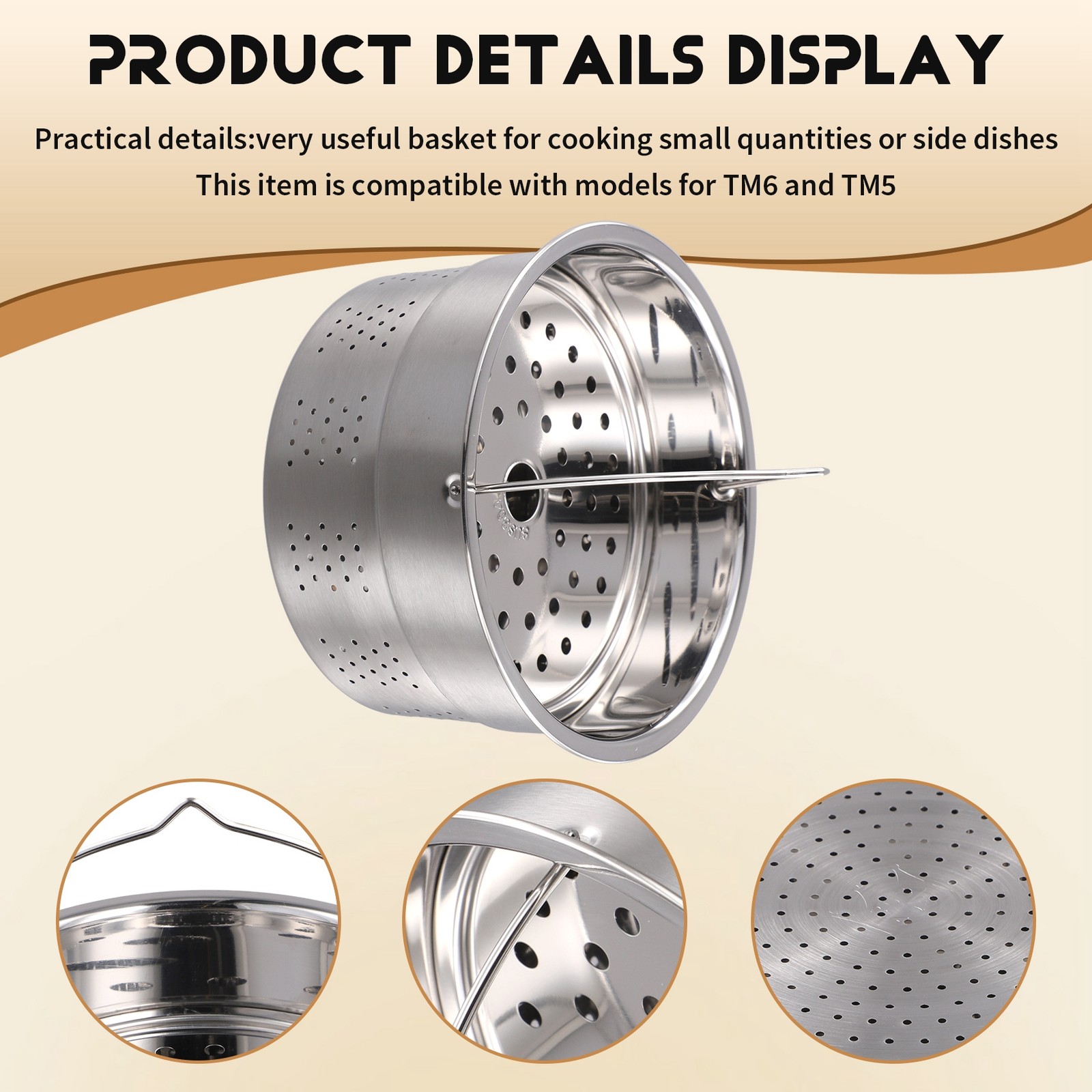 Suitable for TM6 TM5 Stainless Steel Steamer Steamer Accessory,for 1113