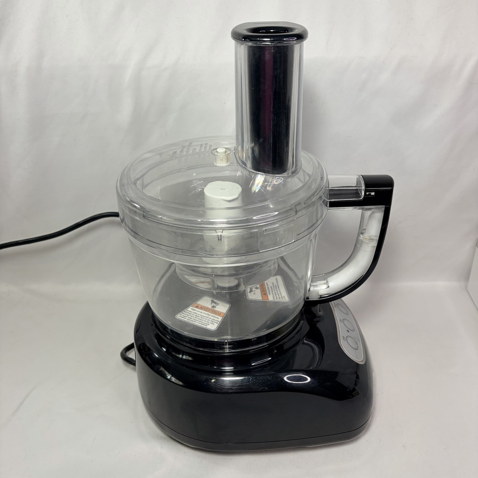 KITCHENAID 12 Cup Black Ultra Food Processor KFPW760QER1 with Accessory Set EUC